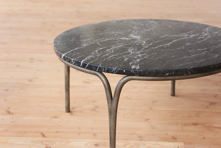 Modern Cirrus Coffee Table with Marble Tabletop For Sale