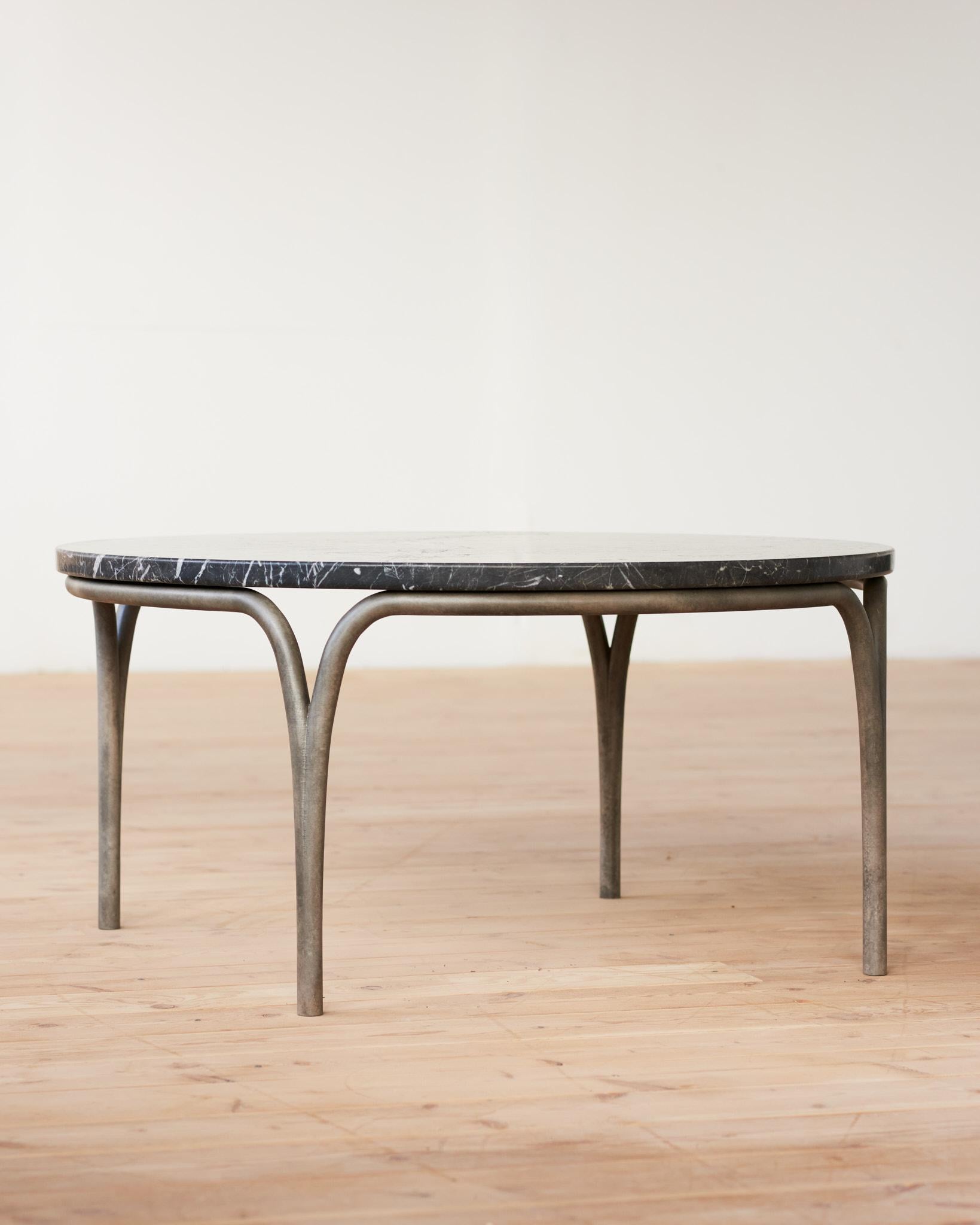 Modern Cirrus Coffee Table with Marble Tabletop For Sale