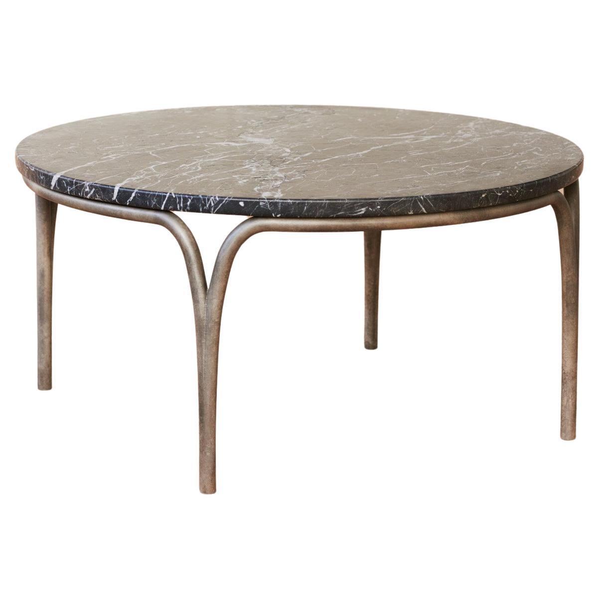 Cirrus Coffee Table with Marble Tabletop For Sale