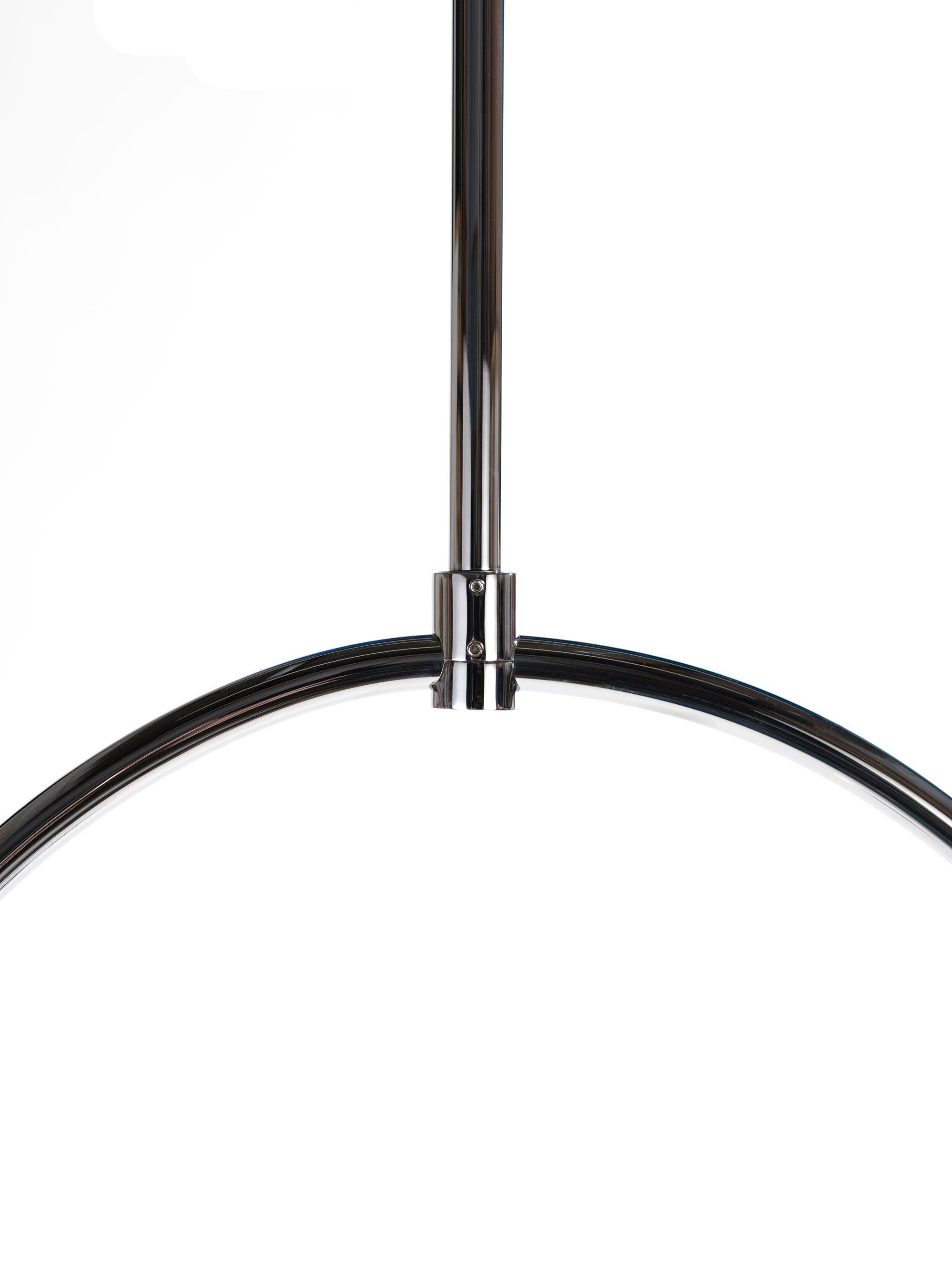 Modern Cirrus Double Pendant in Cast-Resin and Polished Chrome