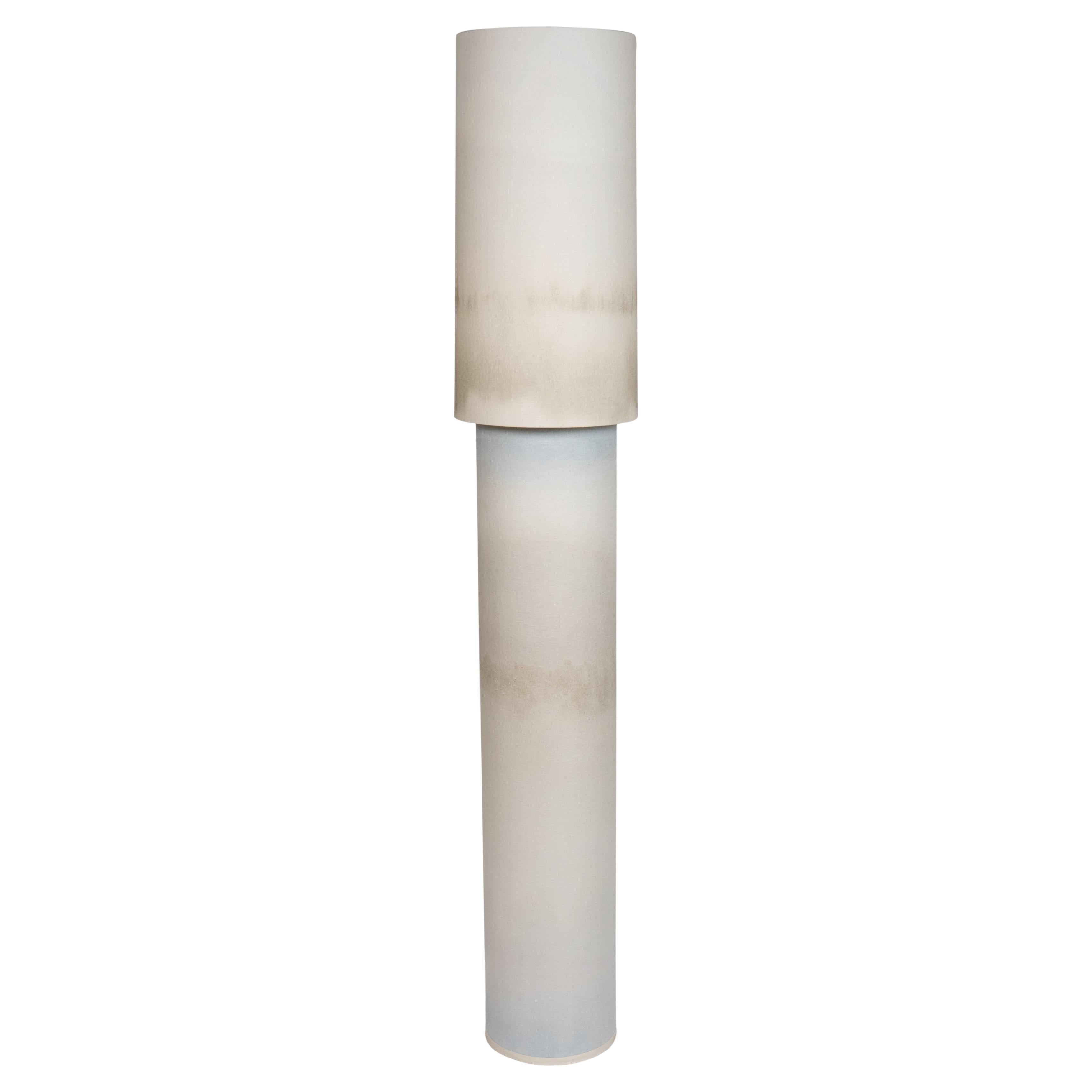 Soft Hues Gradient Ceramic Totem Contemporary Sculptural Lamp by Elsa Foulon
