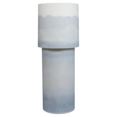 Soft Hues Gradient Ceramic Totem Handcrafted Sculptural Lamp by Elsa Foulon