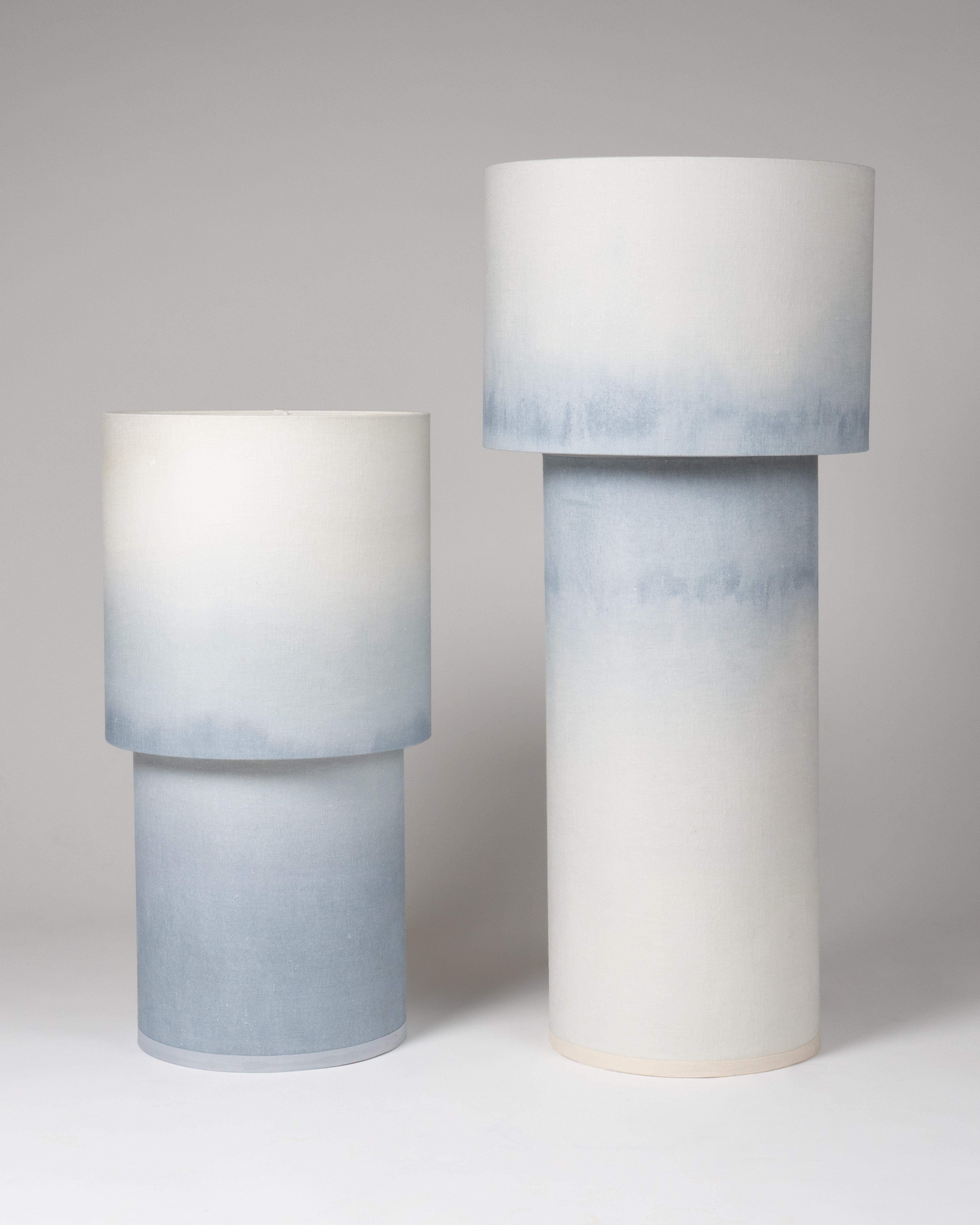 Fabric Earthy Beige Gradient Ceramic Contemporary Sculptural Lamp by Elsa Foulon For Sale