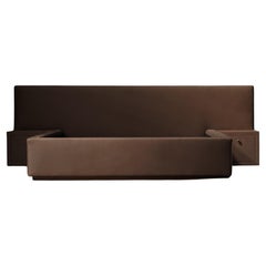 CIRRUS Cashmere and Walnut Platform King Bed by STUDIO BALESTRA