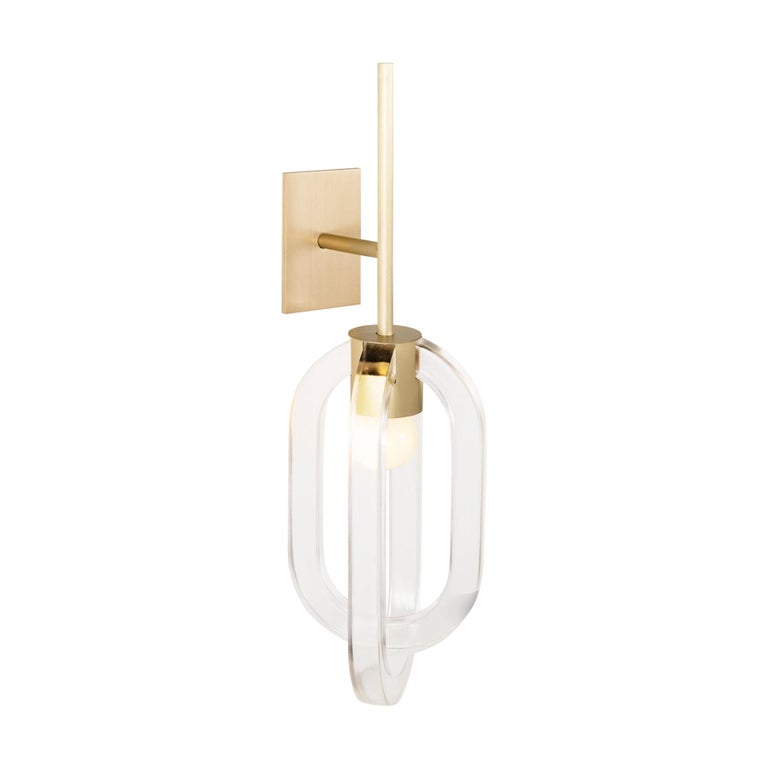 Cirrus Sconce in CastResin and Brushed Brass For Sale at 1stDibs