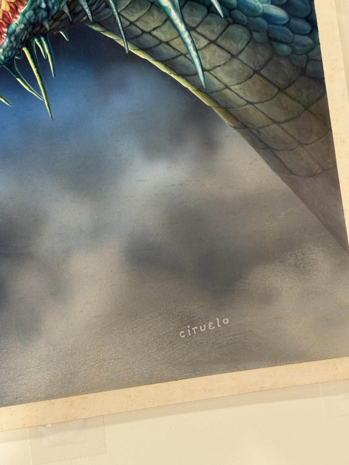 Paper Ciruelo Cabral Illustration Original Art Front Cover For Book Of Dragon For Sale