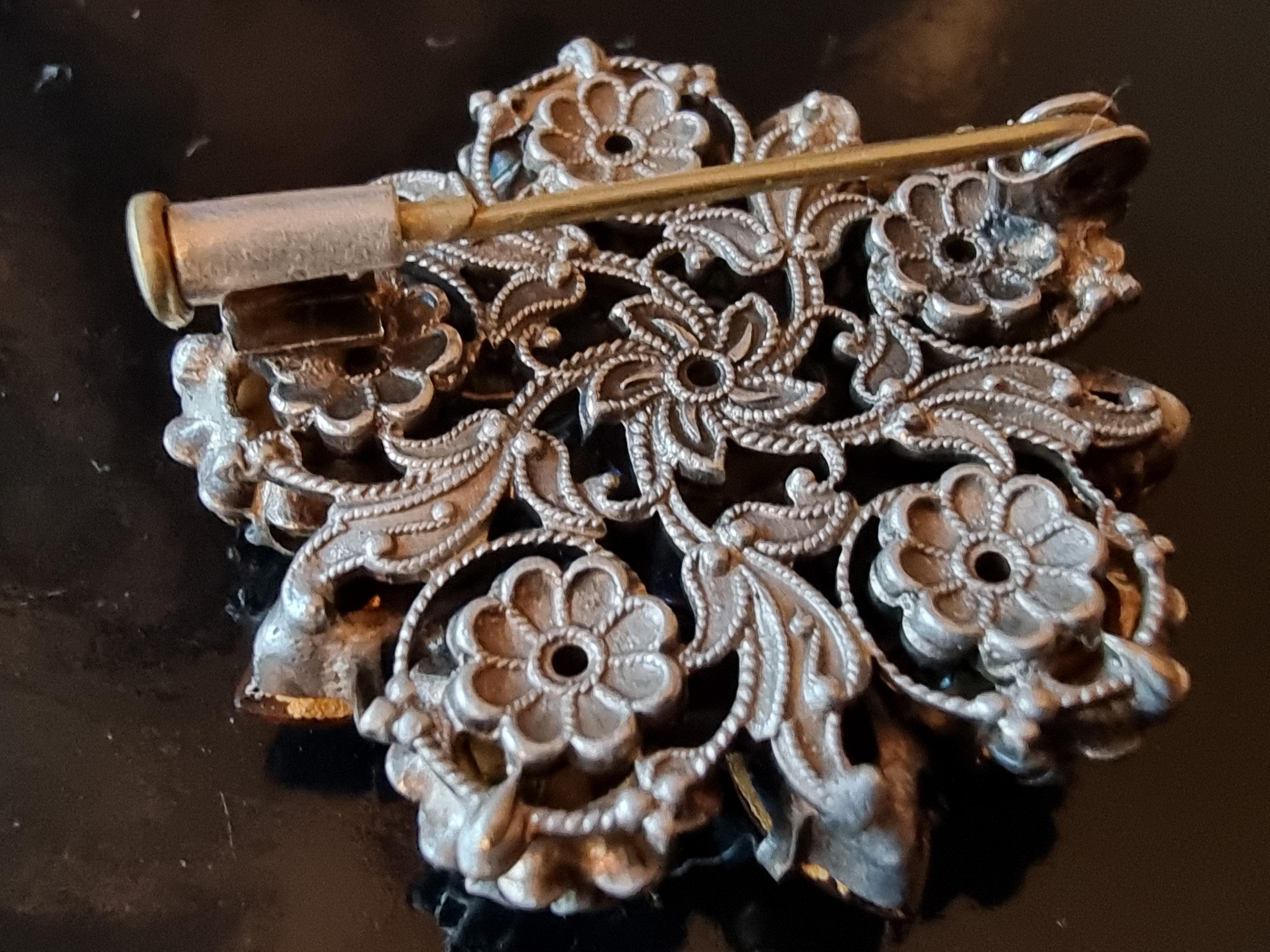 CIS countess Cissy ZOLTOWSKA, Magnificent old BROOCH, vintage 50, High Fashion For Sale 4