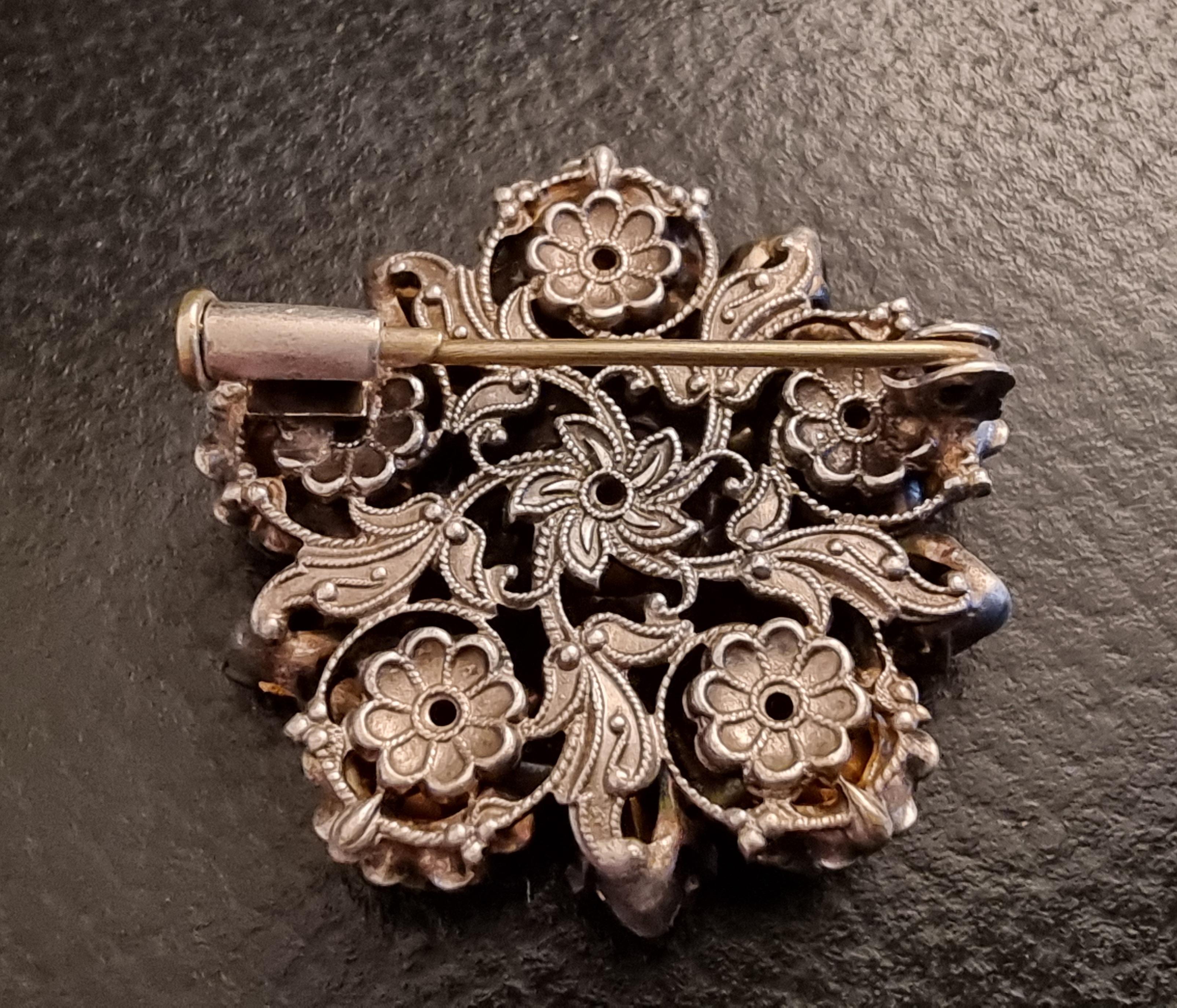 Artist CIS countess Cissy ZOLTOWSKA, Magnificent old BROOCH, vintage 50, High Fashion For Sale