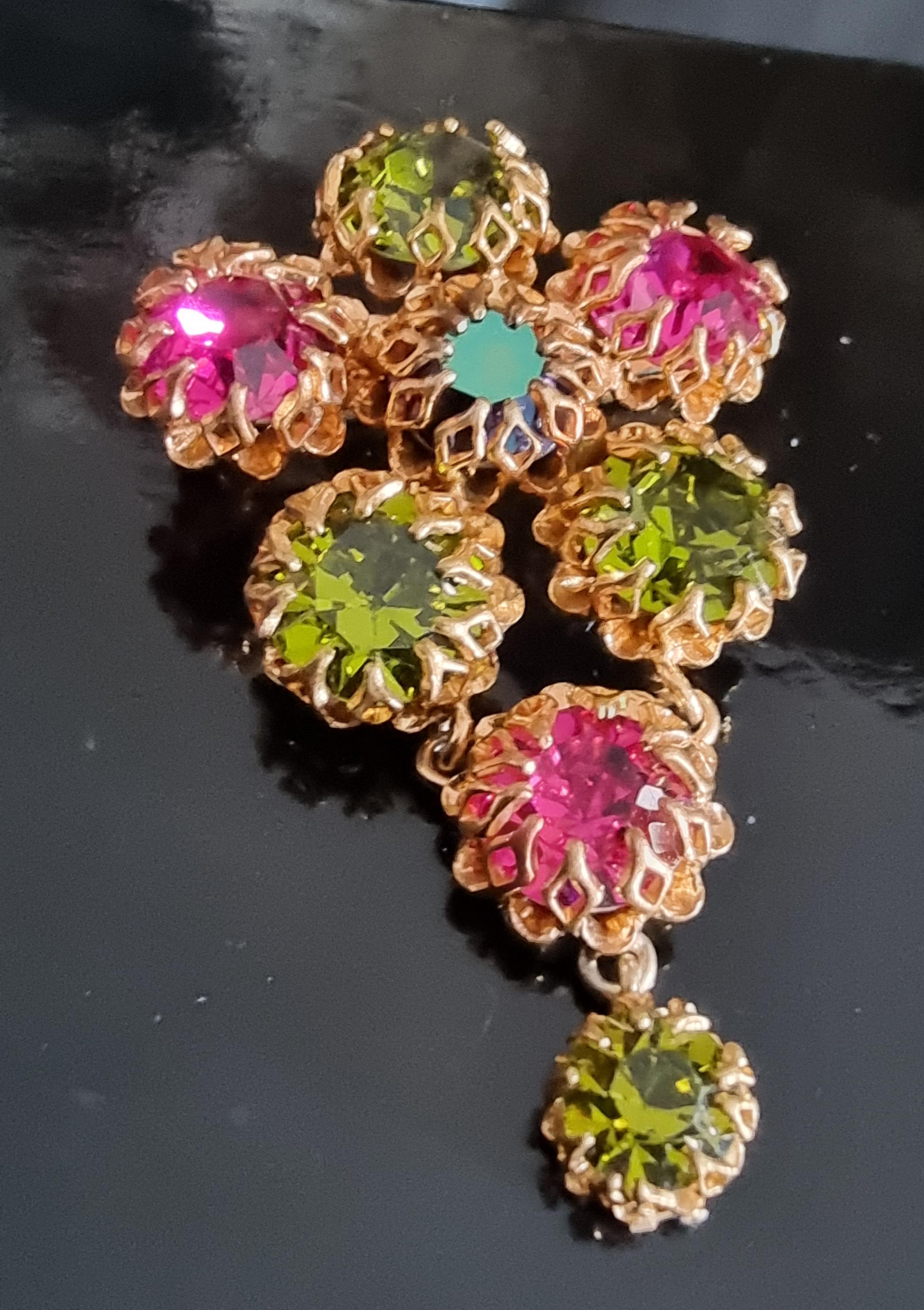 CIS countess Cissy ZOLTOWSKA, Magnificent old BROOCH, vintage 50s, High Fashion In Excellent Condition For Sale In SAINT-CLOUD, FR