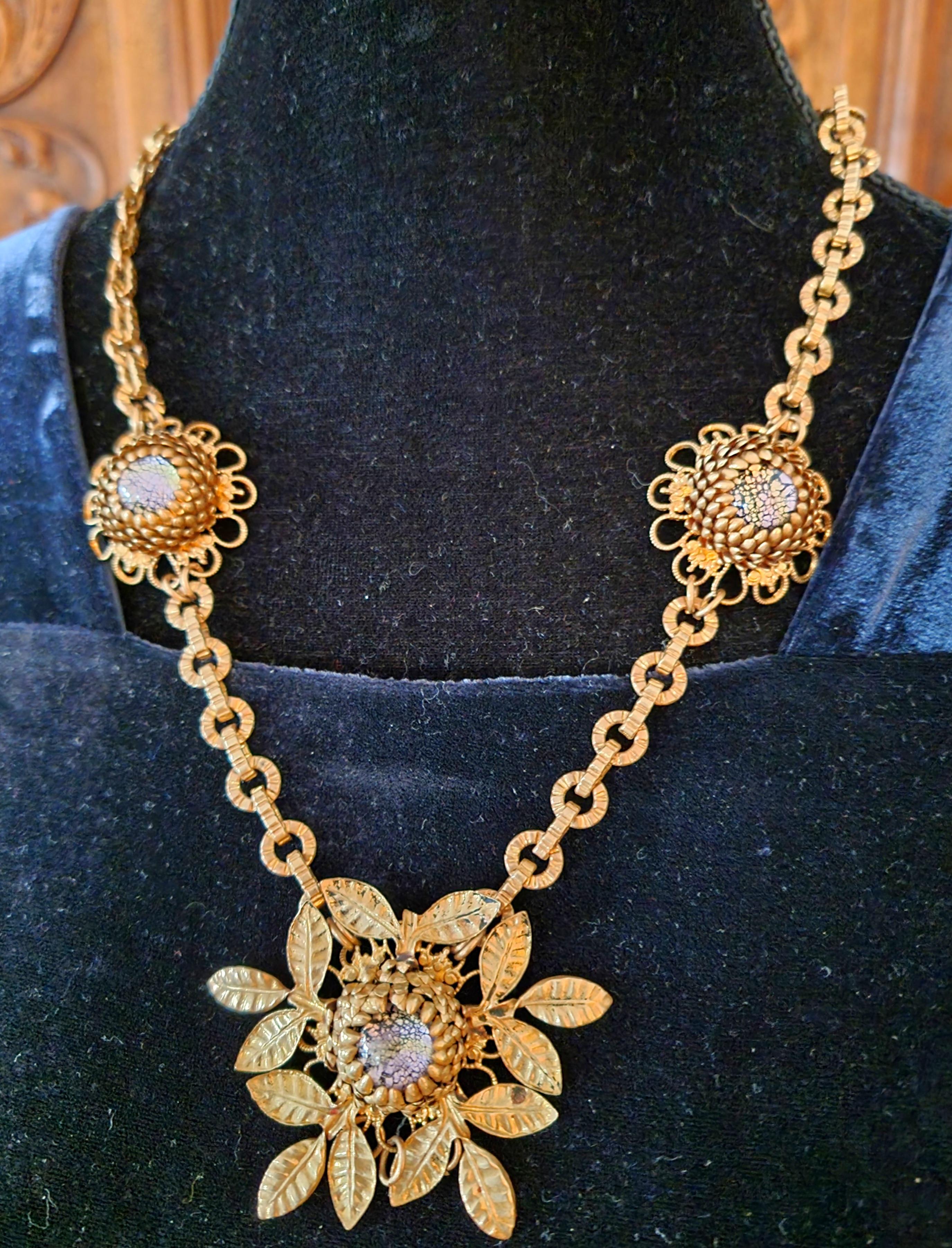 CIS countess Cissy ZOLTOWSKA, Magnificent old NECKLACE, vintage High Fashion For Sale 4
