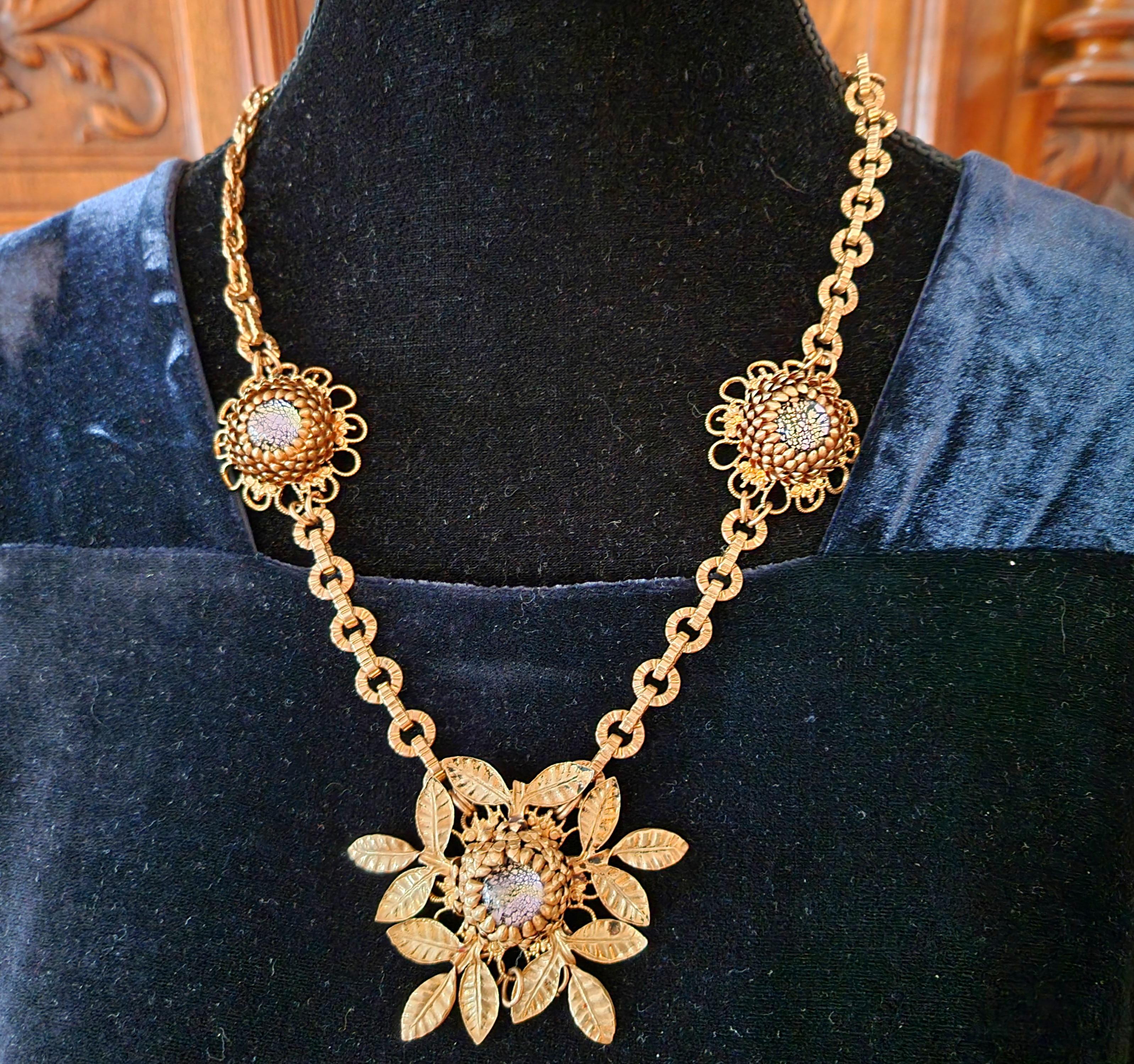 CIS countess Cissy ZOLTOWSKA, Magnificent old NECKLACE, vintage High Fashion For Sale 5
