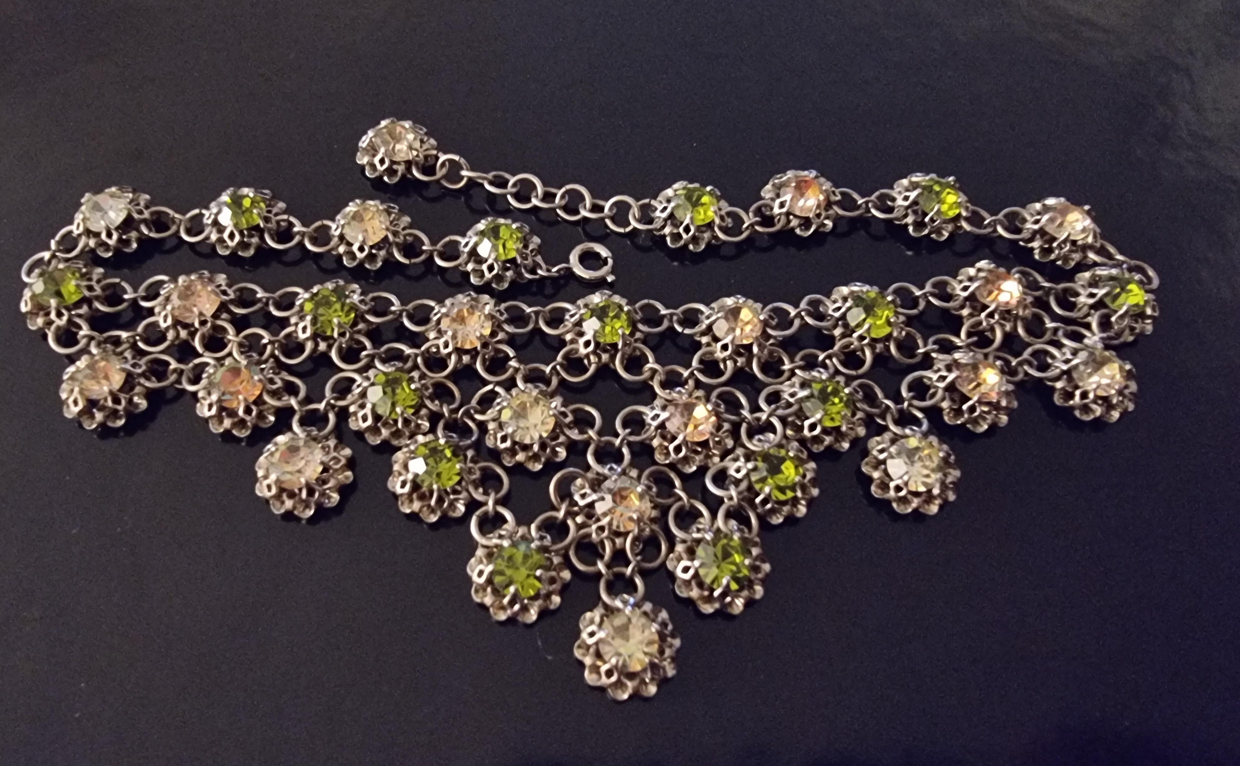 CIS countess Cissy ZOLTOWSKA, Magnificent old NECKLACE, vintage High Fashion For Sale 6