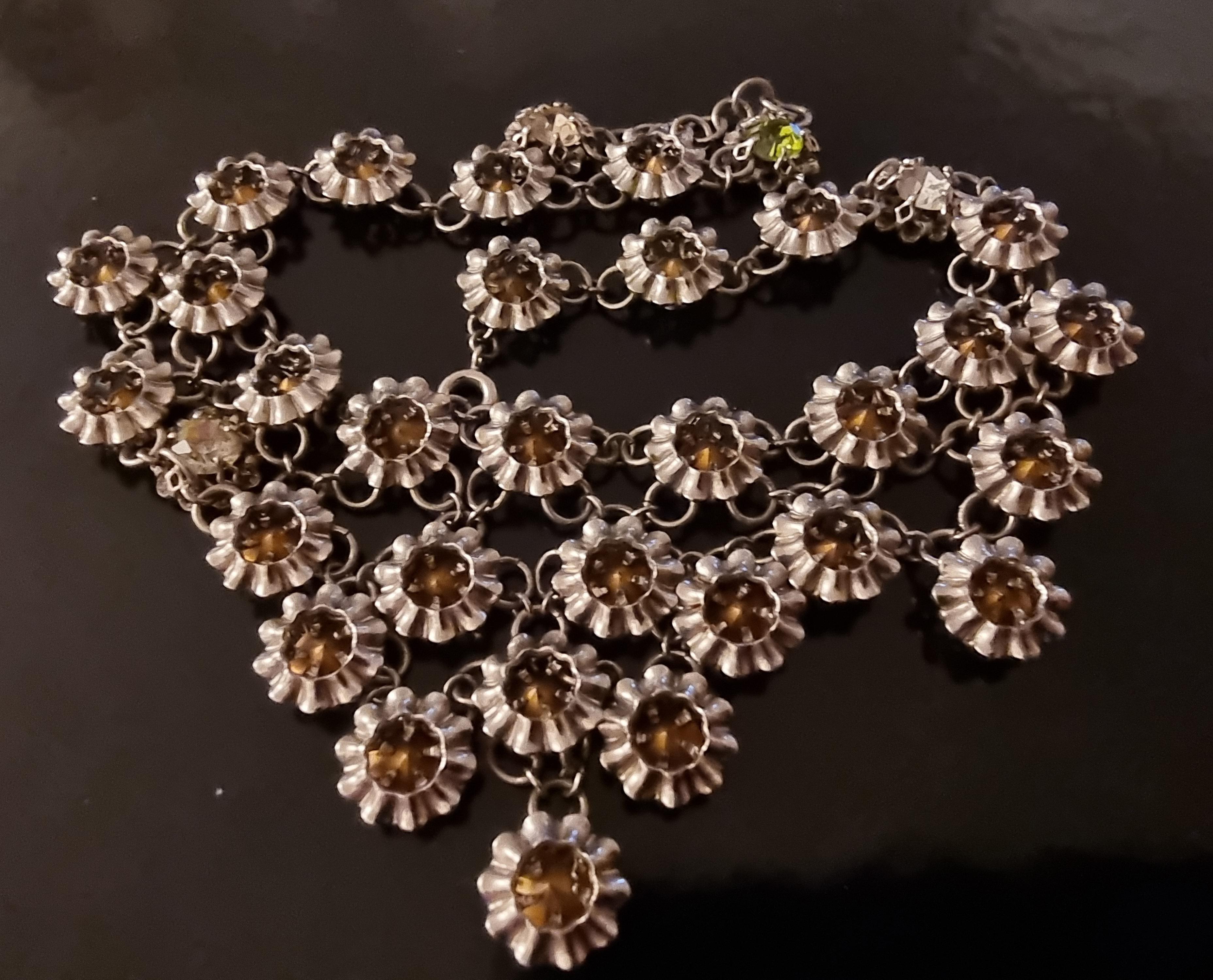 CIS countess Cissy ZOLTOWSKA, Magnificent old NECKLACE, vintage High Fashion For Sale 8
