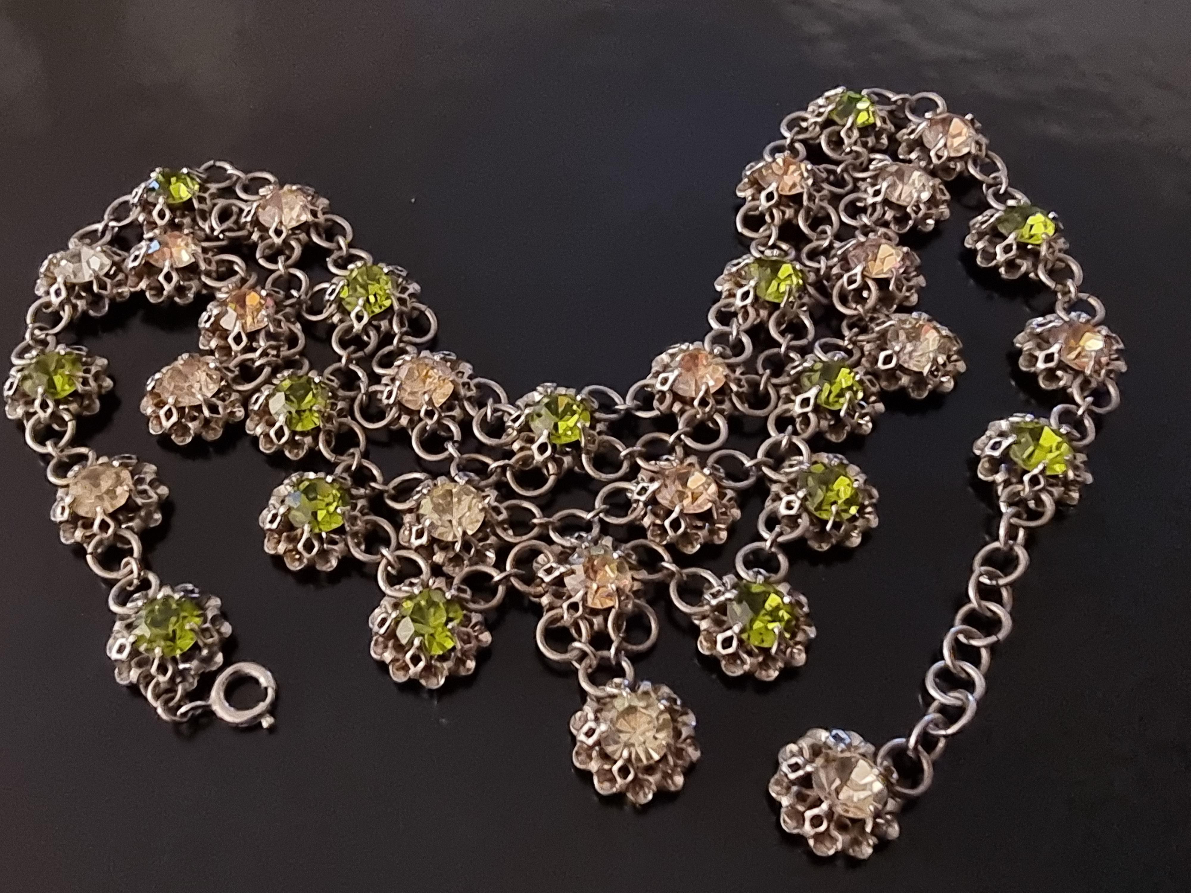 CIS countess Cissy ZOLTOWSKA Magnifique collier vintage haute couture Excellent état - En vente à SAINT-CLOUD, FR