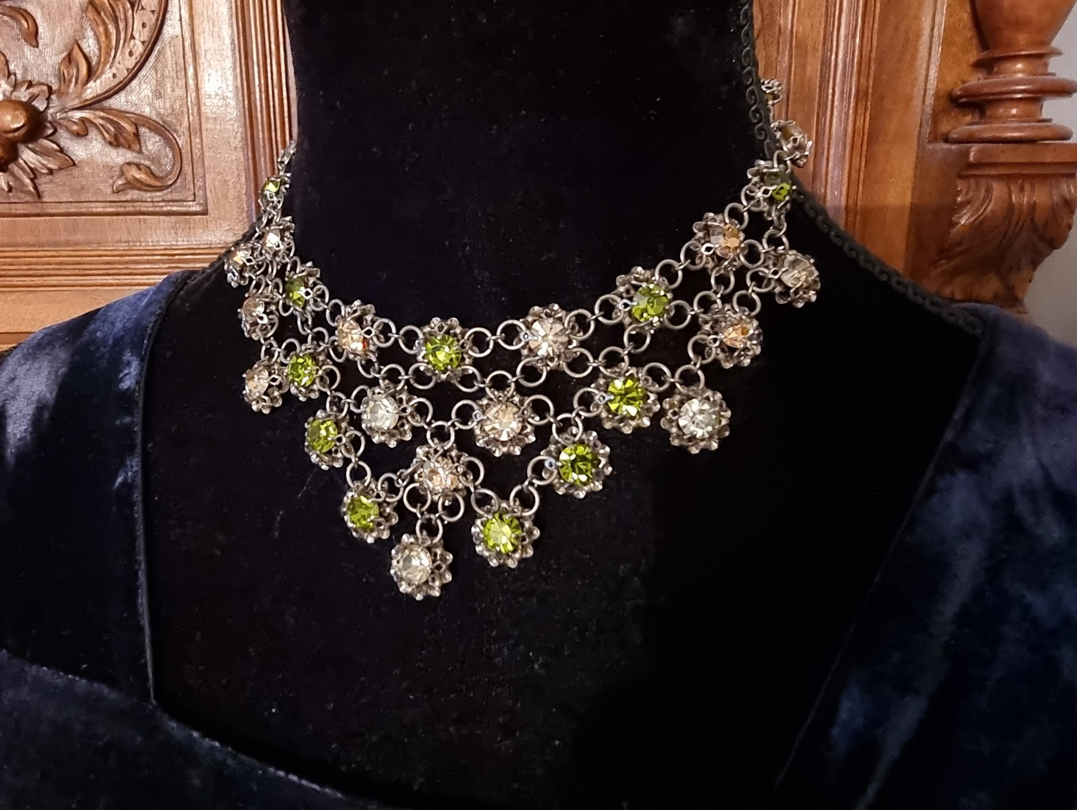 CIS countess Cissy ZOLTOWSKA Magnifique collier vintage haute couture en vente 2
