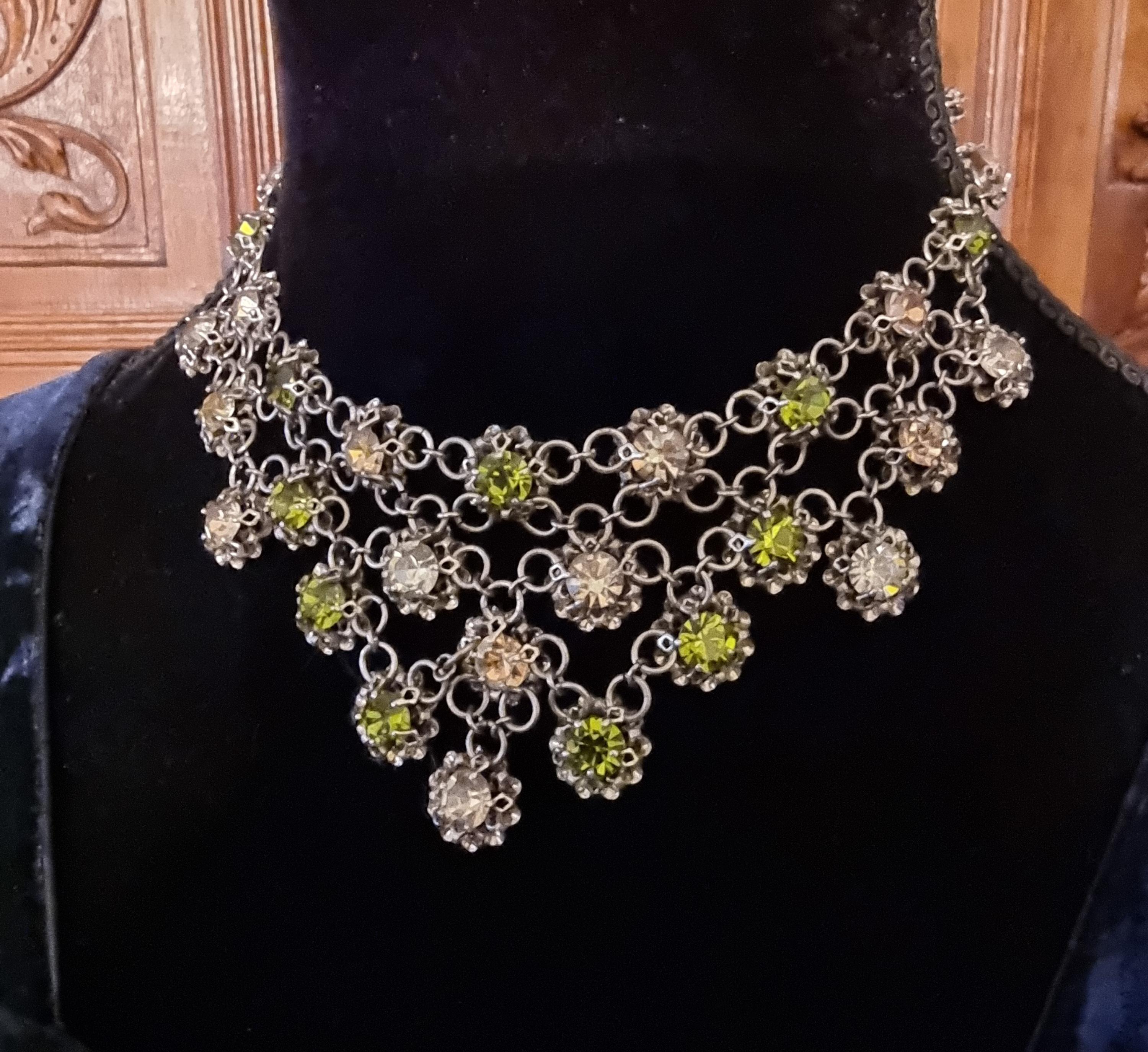 CIS countess Cissy ZOLTOWSKA, Magnificent old NECKLACE, vintage High Fashion For Sale 5