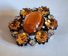CIS countess Cissy ZOLTOWSKA, Magnificent old BROOCH, vintage 50s, High Fashion