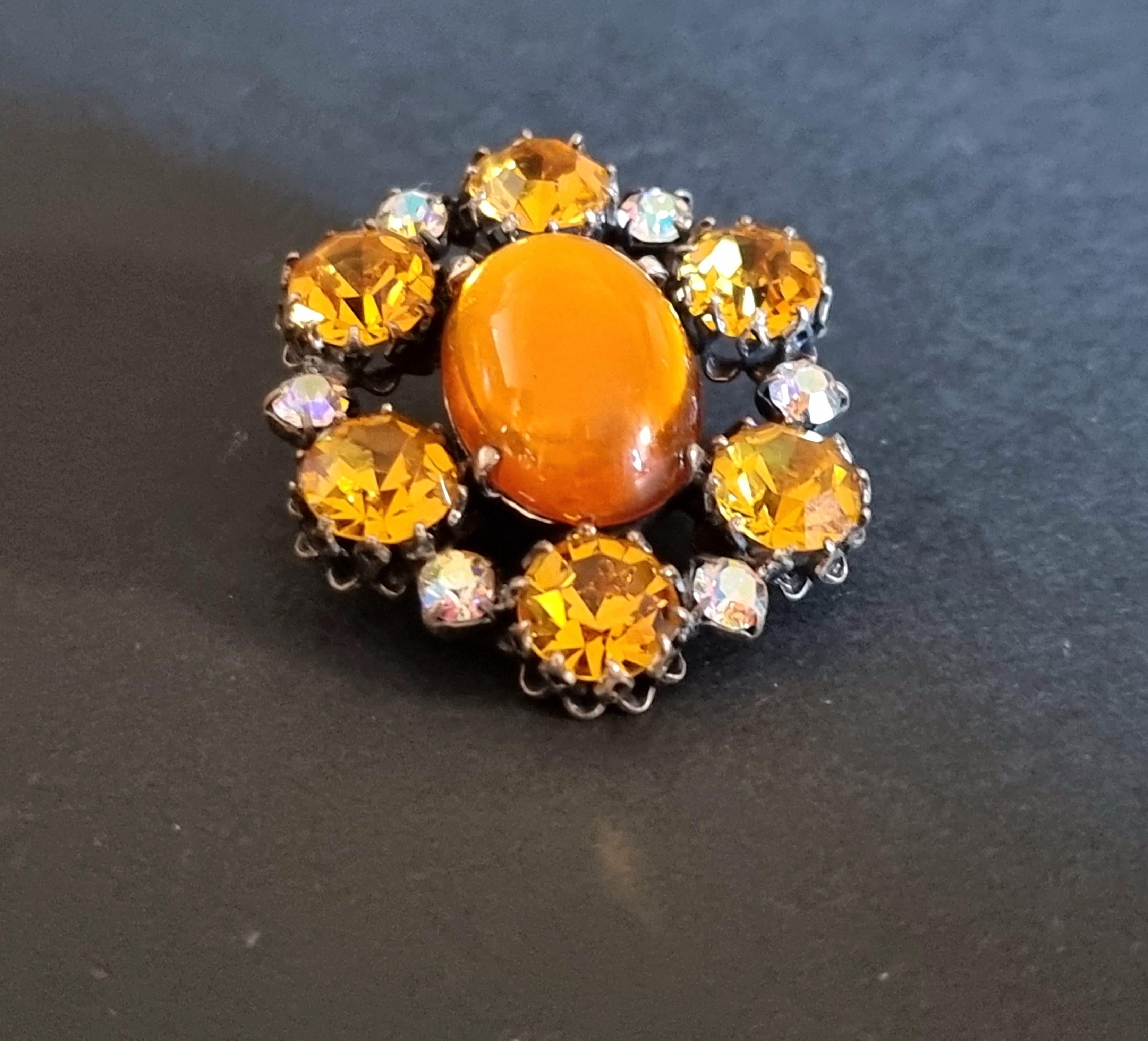 CIS countess Cissy ZOLTOWSKA, Magnificent old BROOCH, vintage 50s, High Fashion In Good Condition For Sale In SAINT-CLOUD, FR