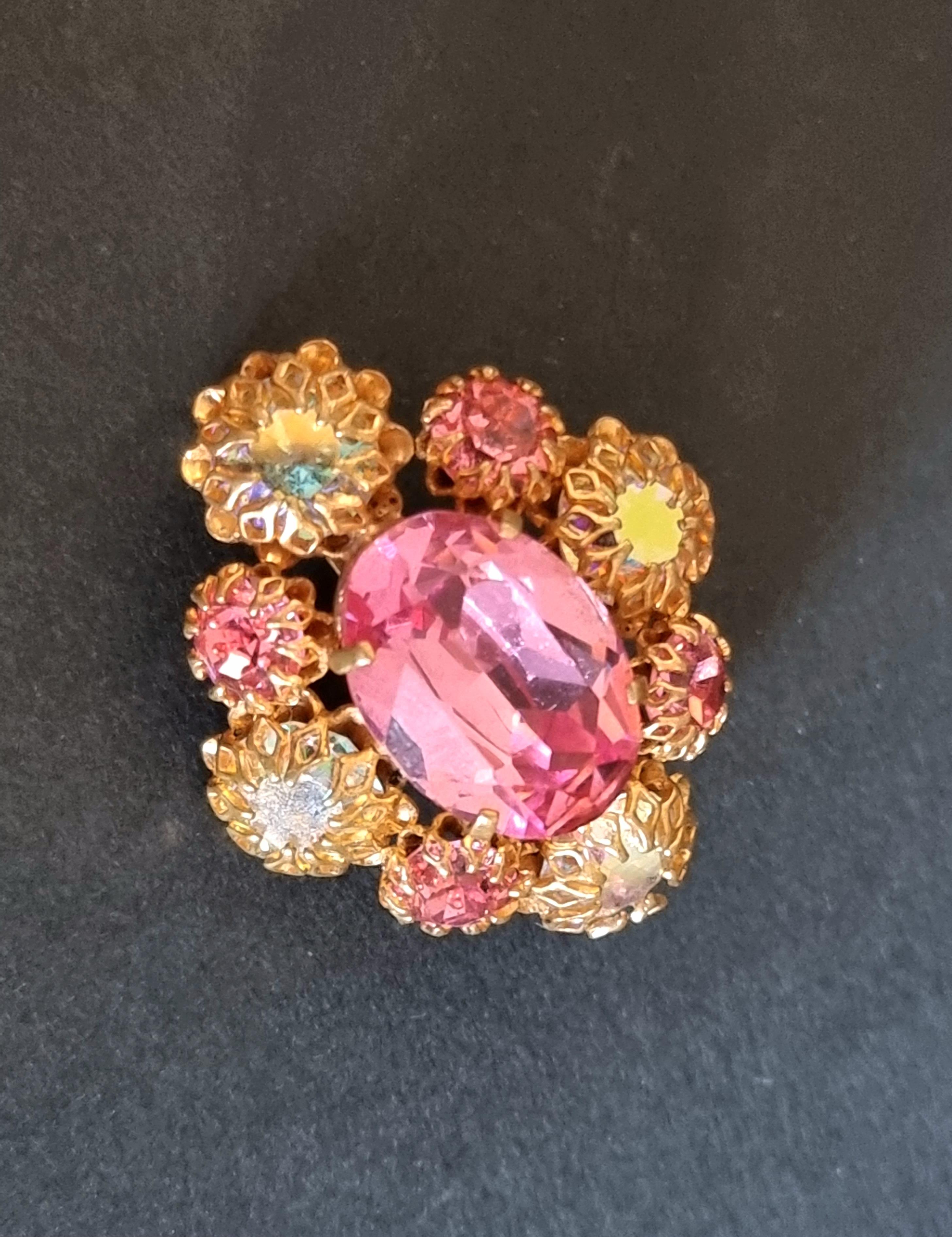 CIS countess Cissy ZOLTOWSKA, Magnificent old BROOCH, vintage 50s, High Fashion For Sale 2