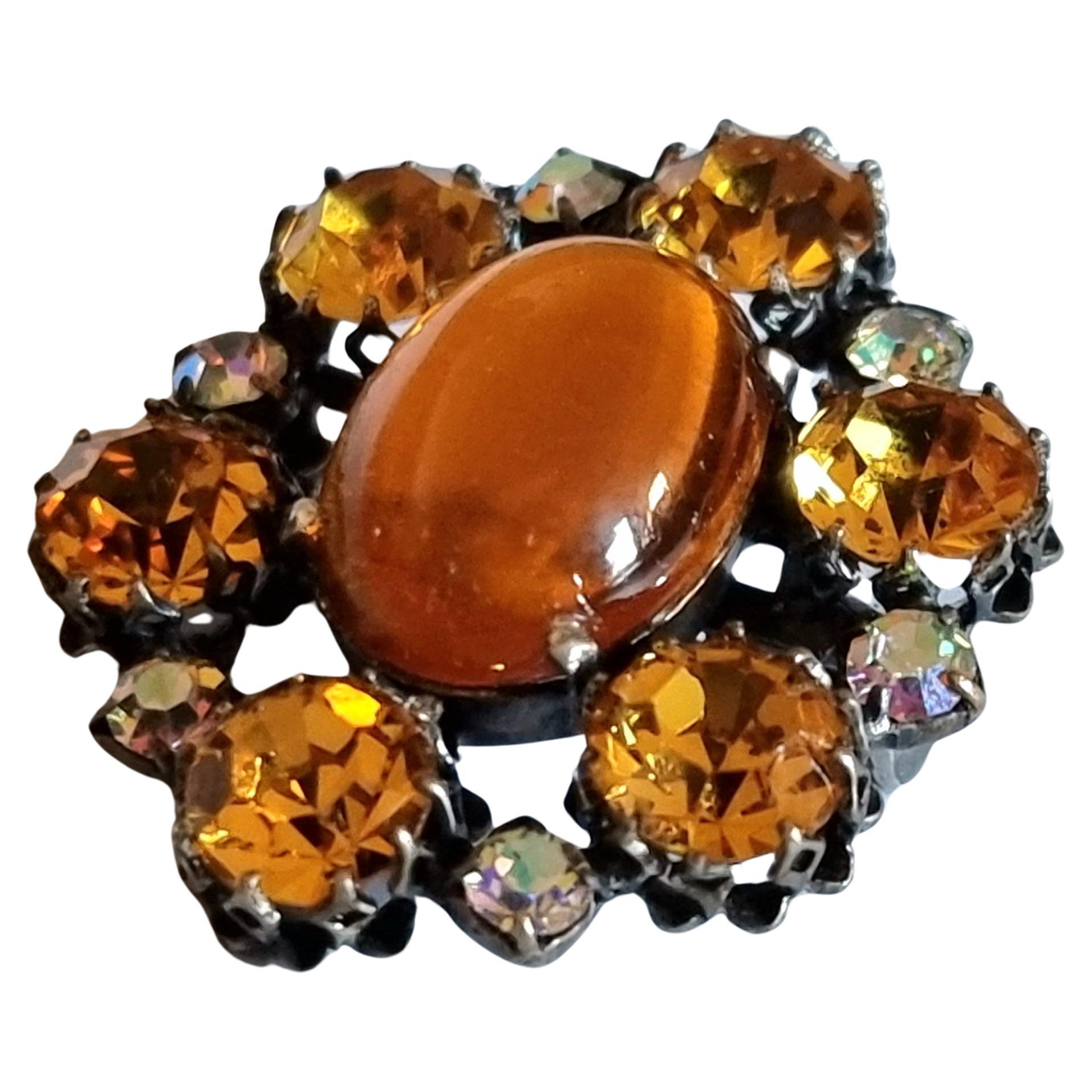 CIS countess Cissy ZOLTOWSKA, Magnificent old BROOCH, vintage 50s, High Fashion For Sale