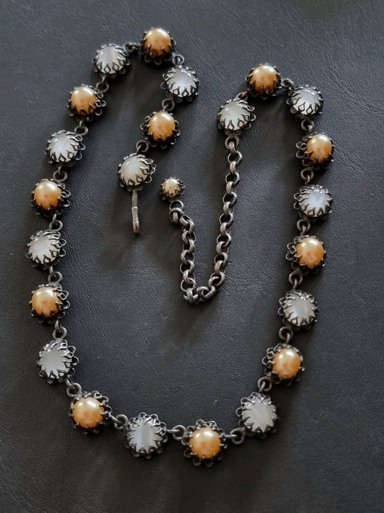 Collier Haute Couture Vintage Cissy Zoltowska - Perles Fantaisie, Milieu Du Siècle - Occasion, Fabriqué En France