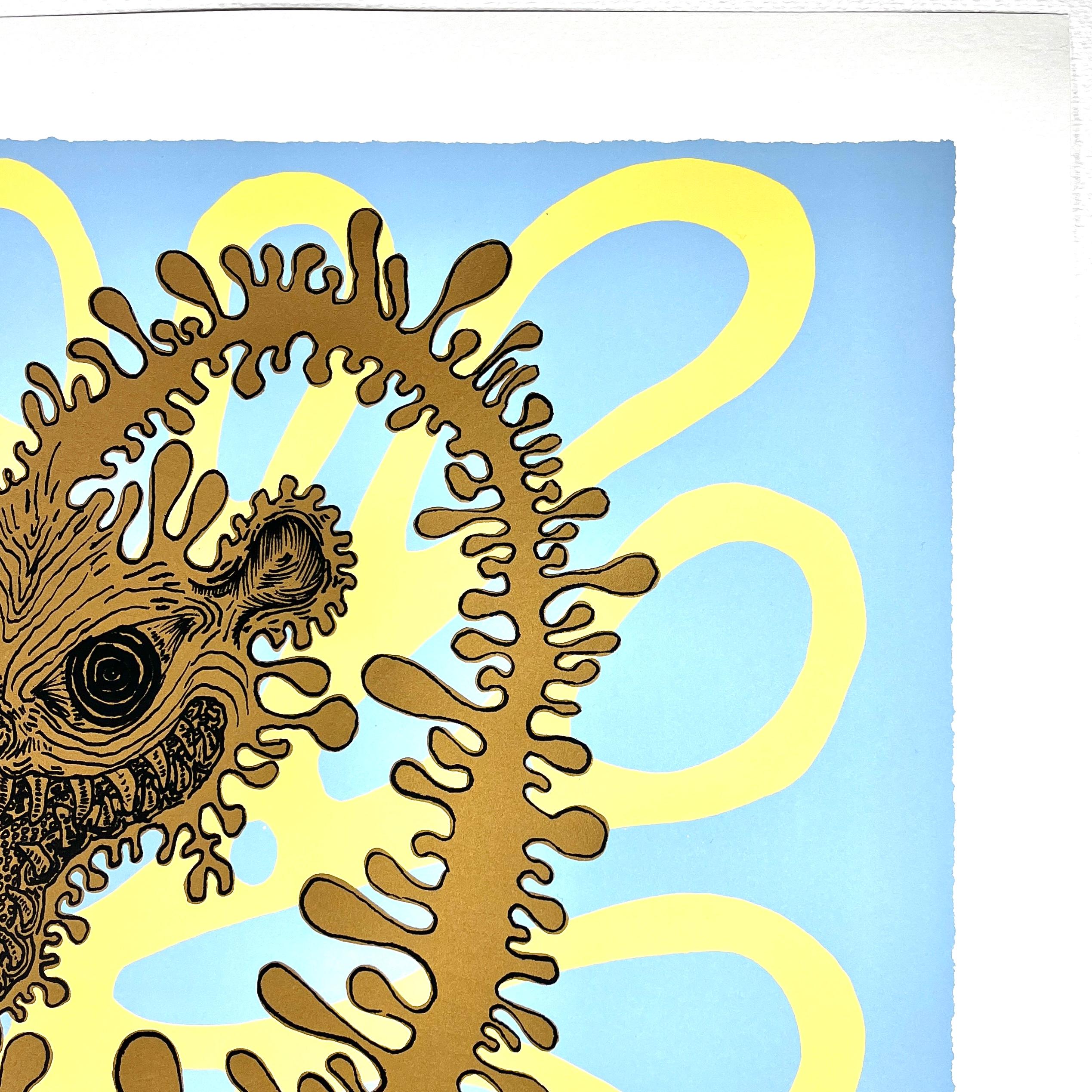 Artista mexicano firmado edición limitada impresión de arte original serigrafía collage n2 - Print Contemporáneo de Cisco Jiménez