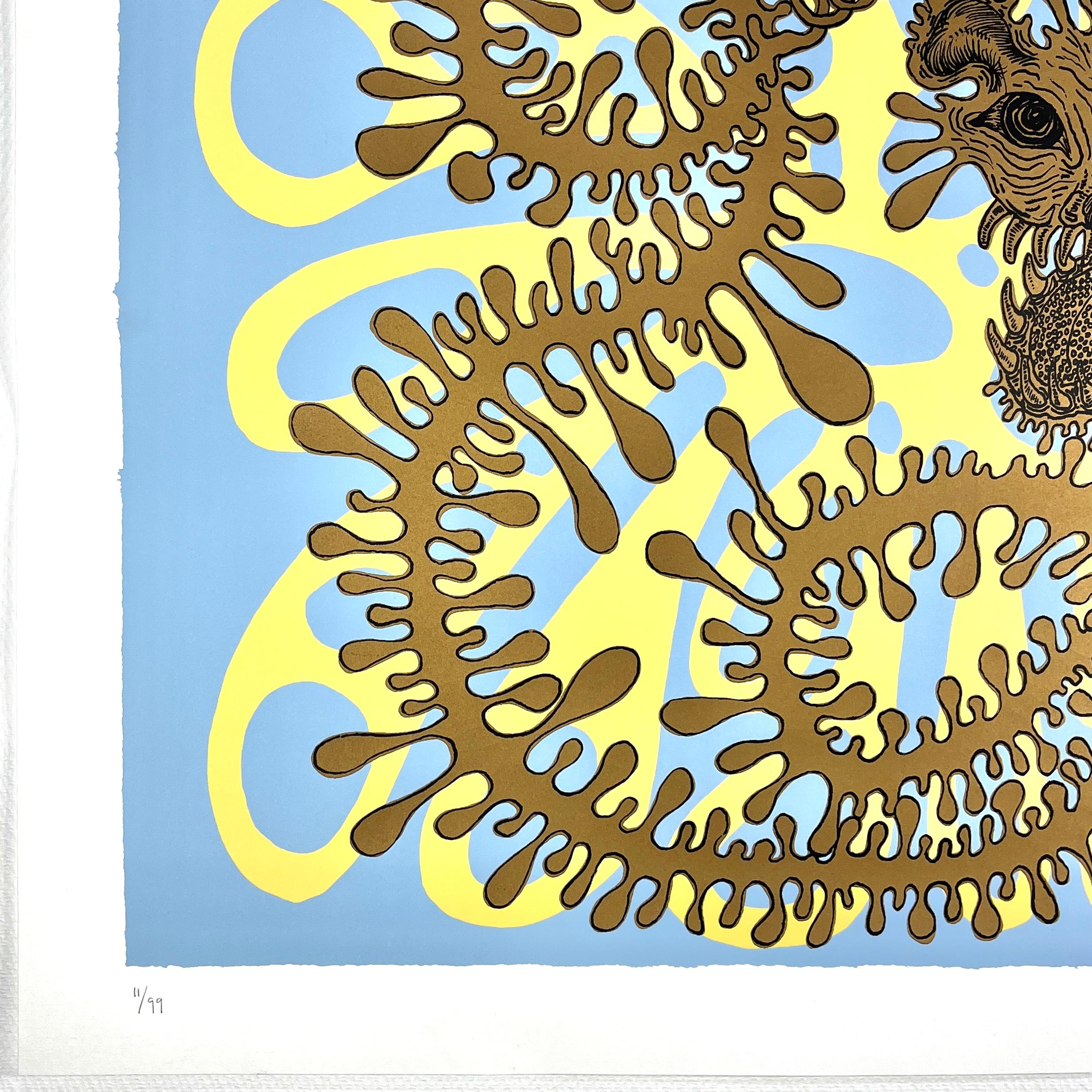 Artista mexicano firmado edición limitada impresión de arte original serigrafía collage n2 en venta 2