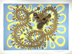 Mexican Artist signed limited edition original art print silkscreen collage n2
