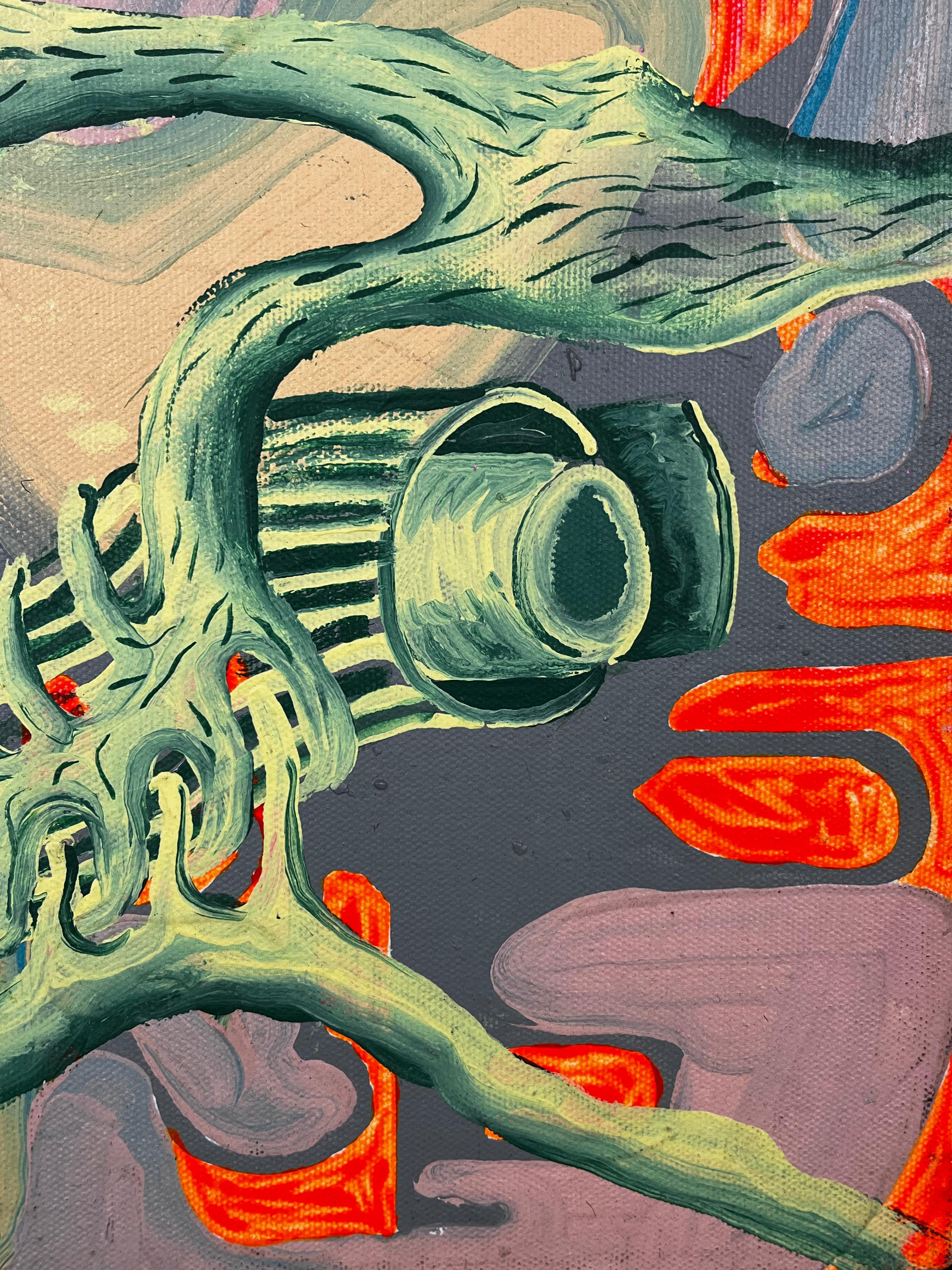 Contemporary Cisco Jiménez Beirut's Impactant Decorative Impulses Acrylic on Canvas Painting For Sale