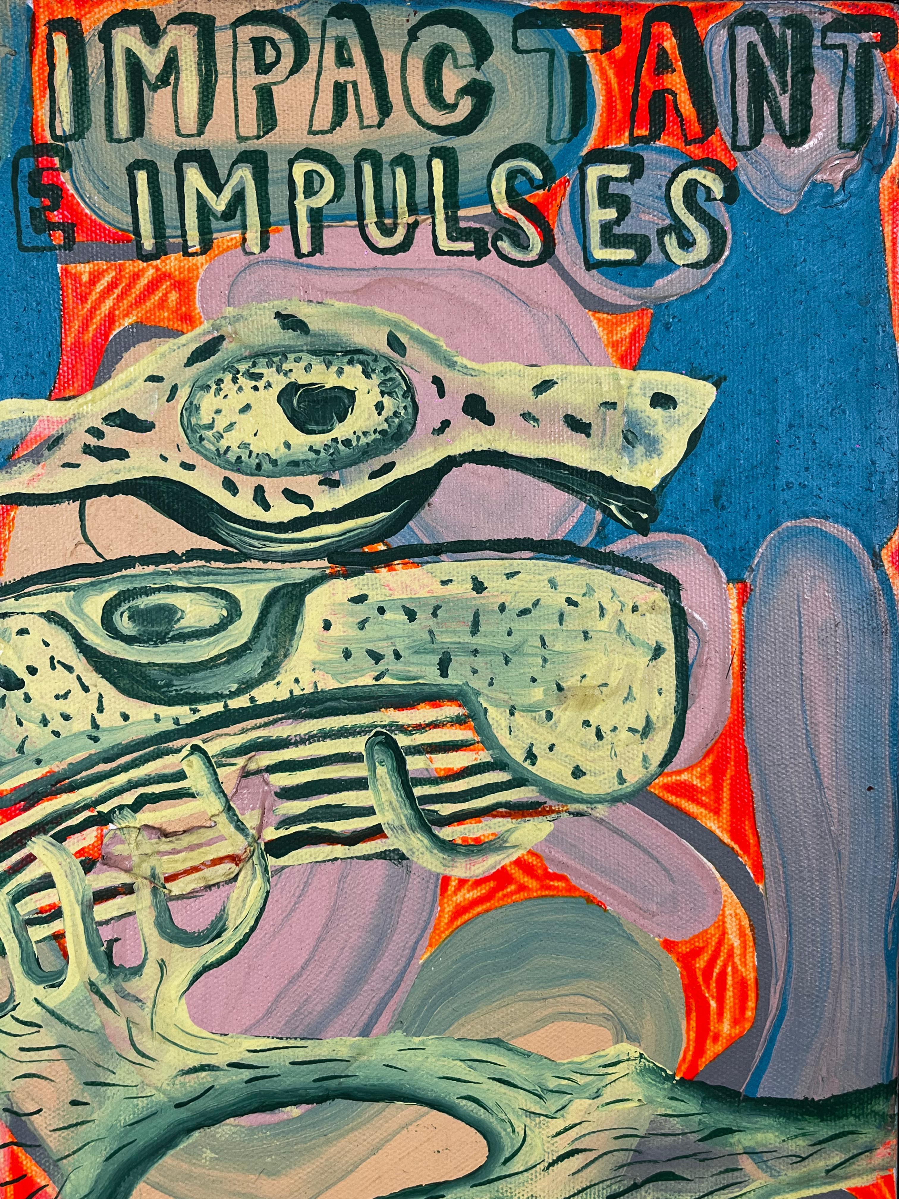 Cisco Jiménez Beirut's Impactant Decorative Impulses Acrylic on Canvas Painting For Sale 1