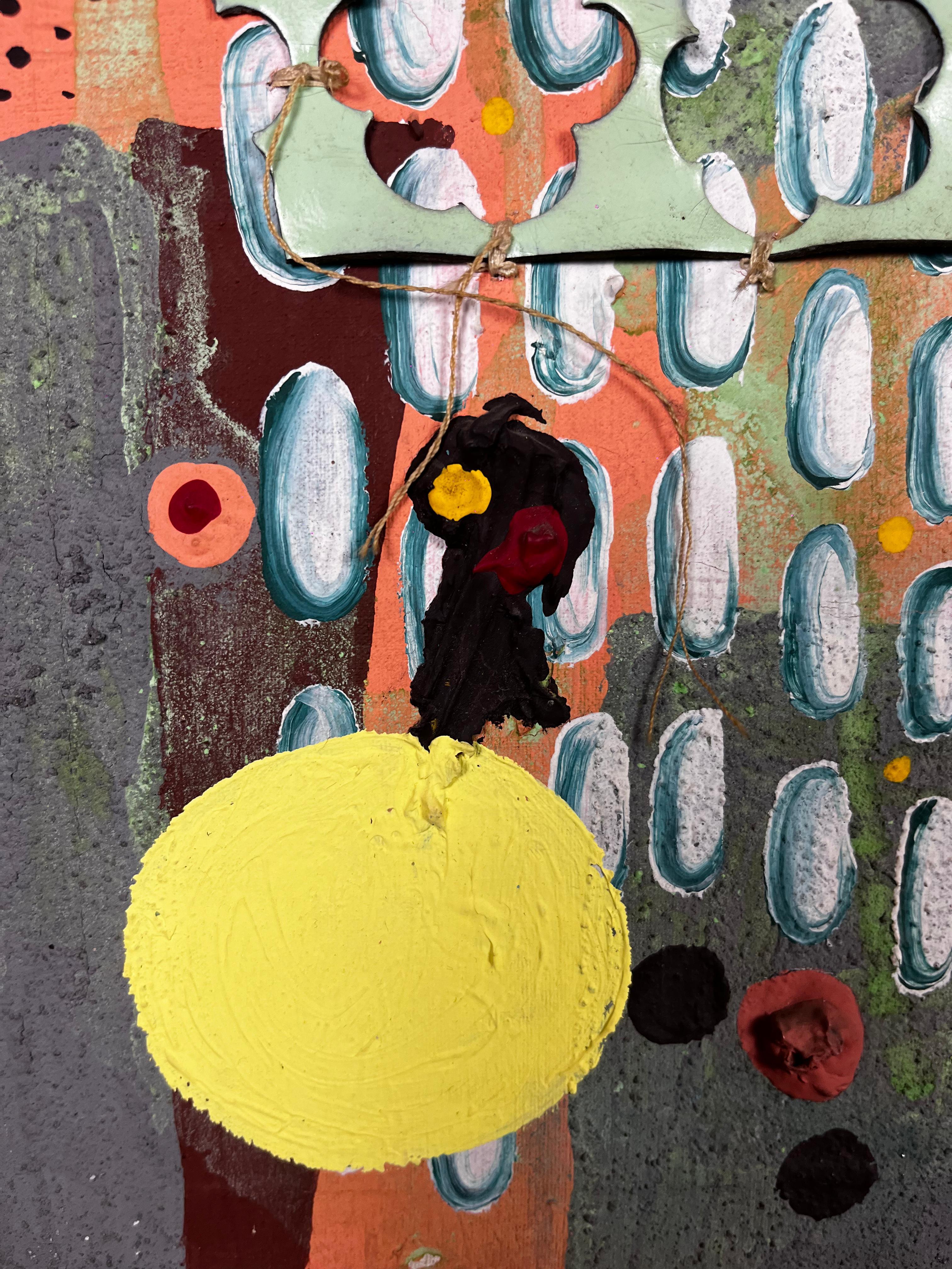Post-Modern Cisco Jiménez Deep Soul Jazz Explotion Acrylic on Canvas Painting For Sale