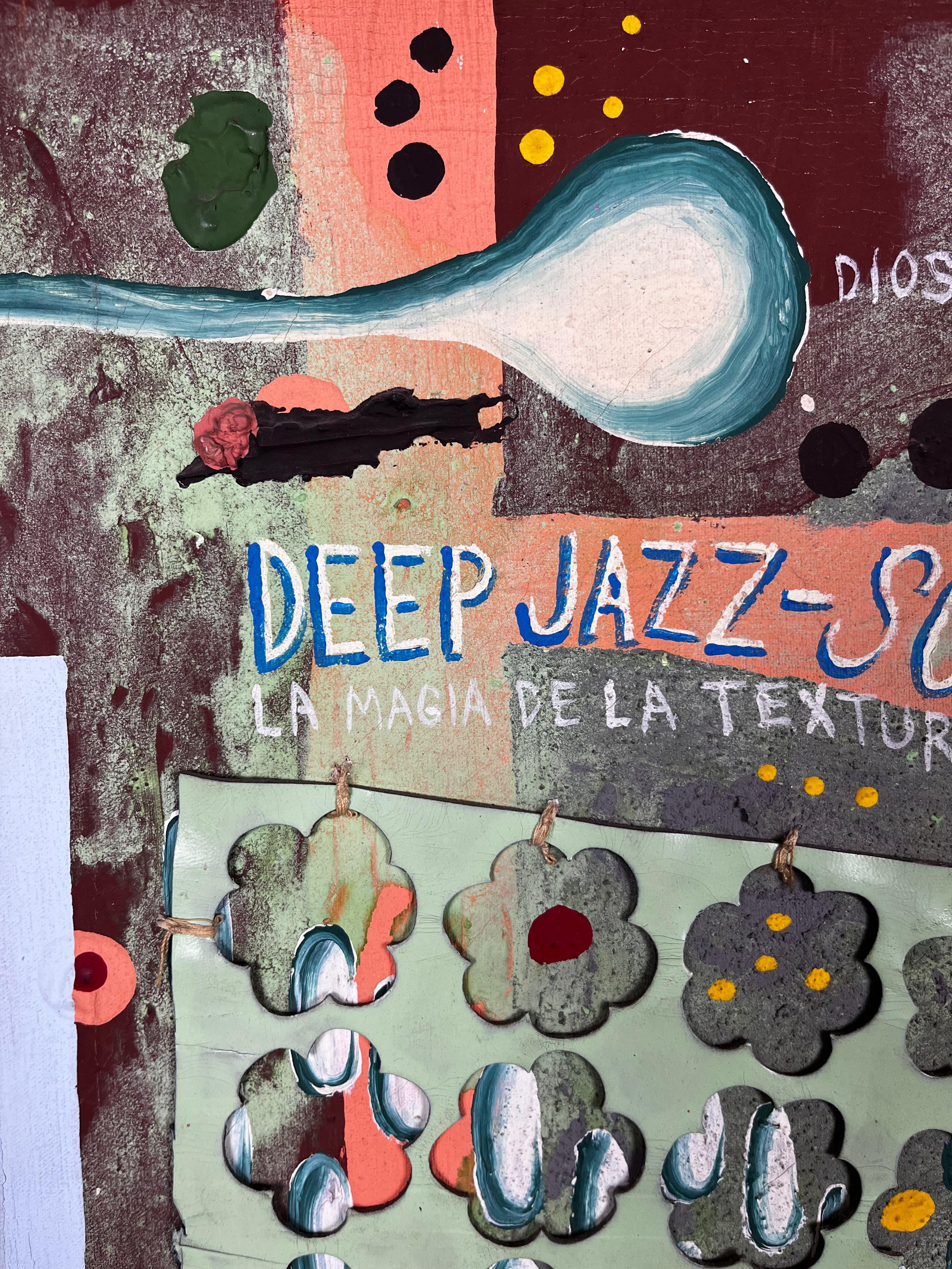 Cisco Jiménez Deep Soul Jazz Explotion Acrylic on Canvas Painting For Sale 1