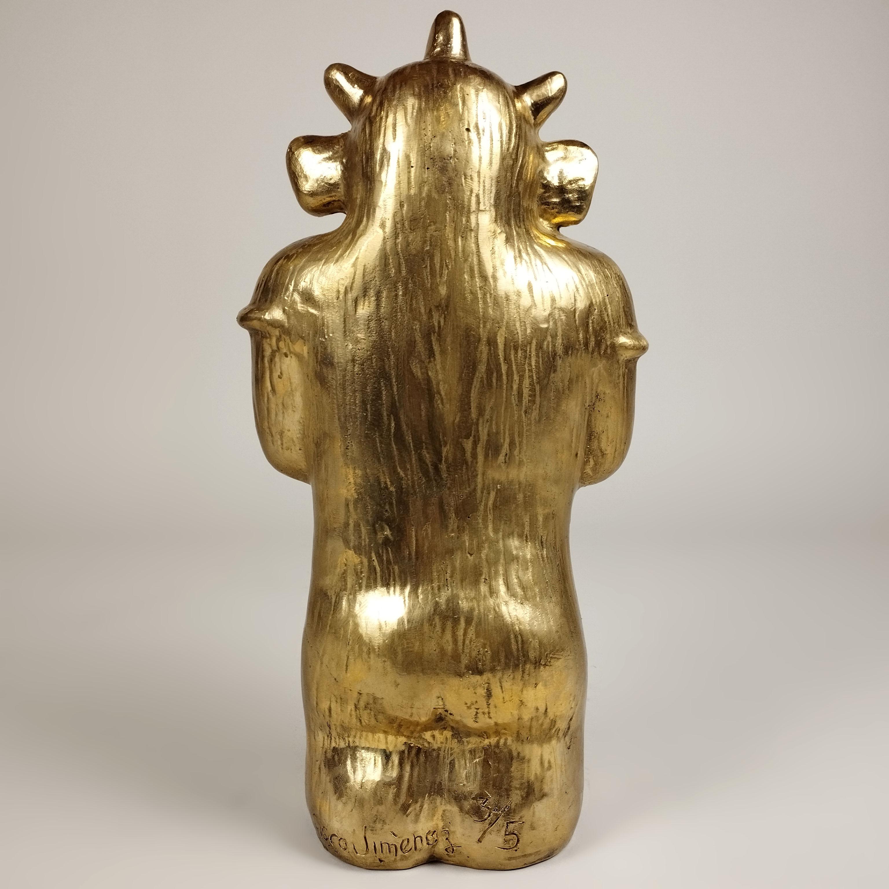 Postmoderno Cisco Jiménez Scultura in bronzo del Demone Ermafrodito in vendita