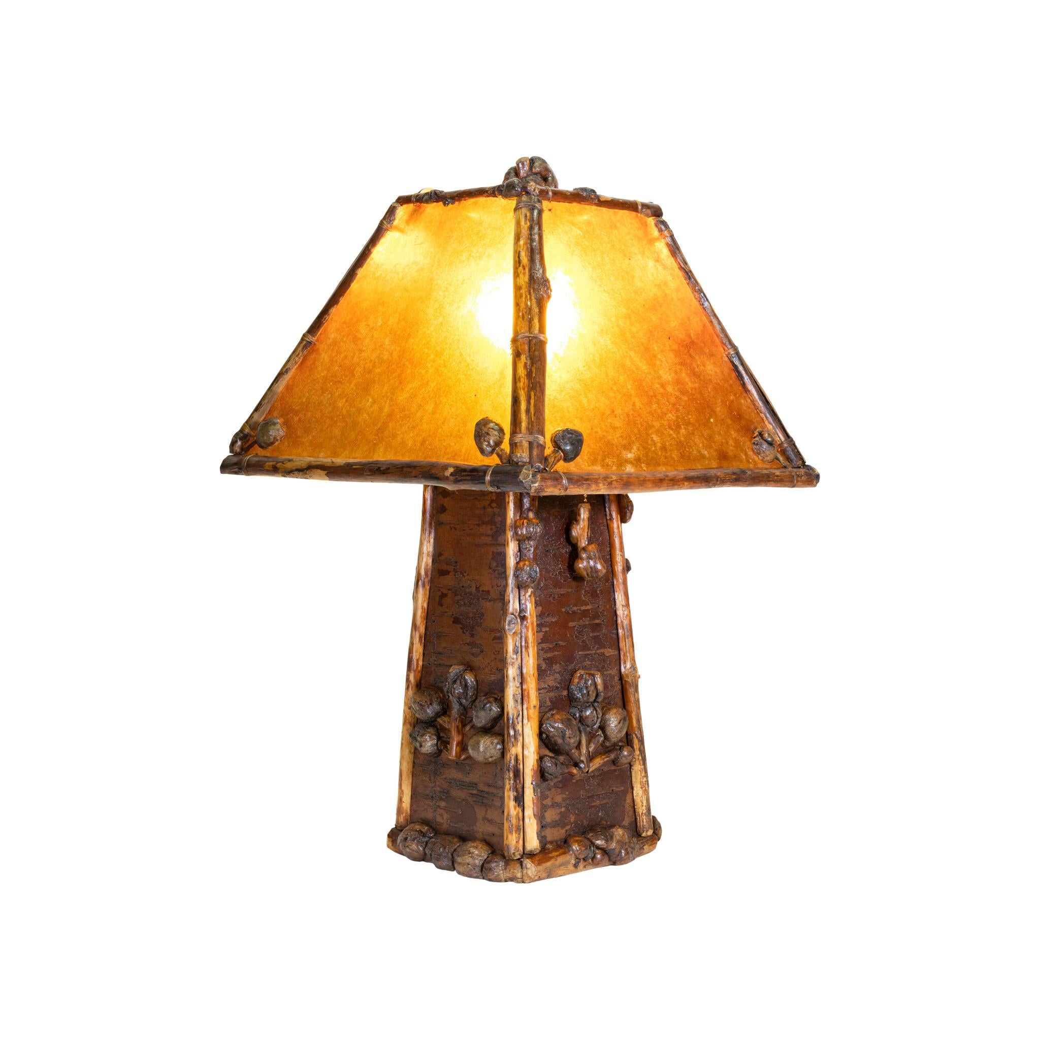 American Cisco's Burl Table Lamps with 