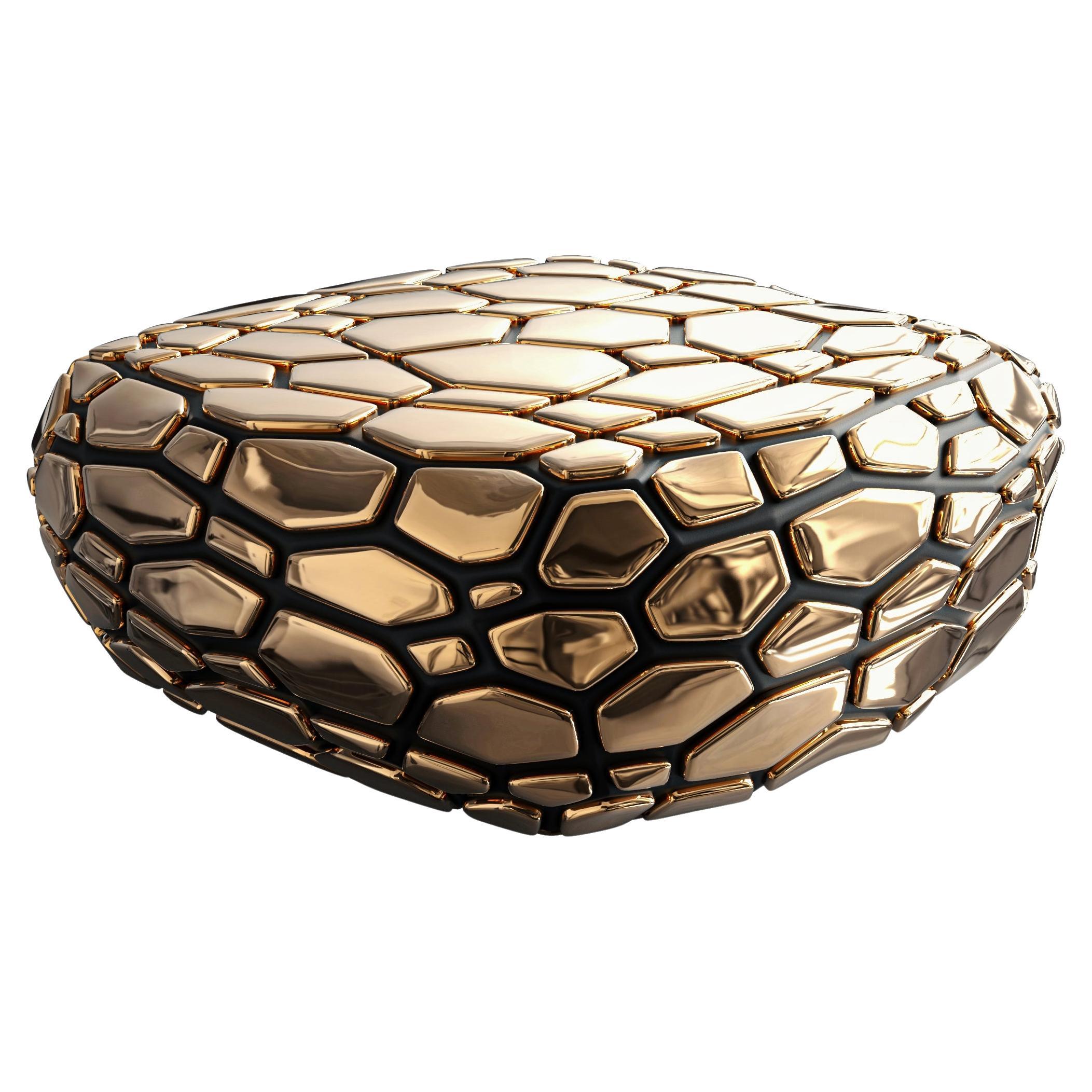 Table basse Cisim, édition limitée 1 sur 1, bronze et acier inoxydable, Istanbul
