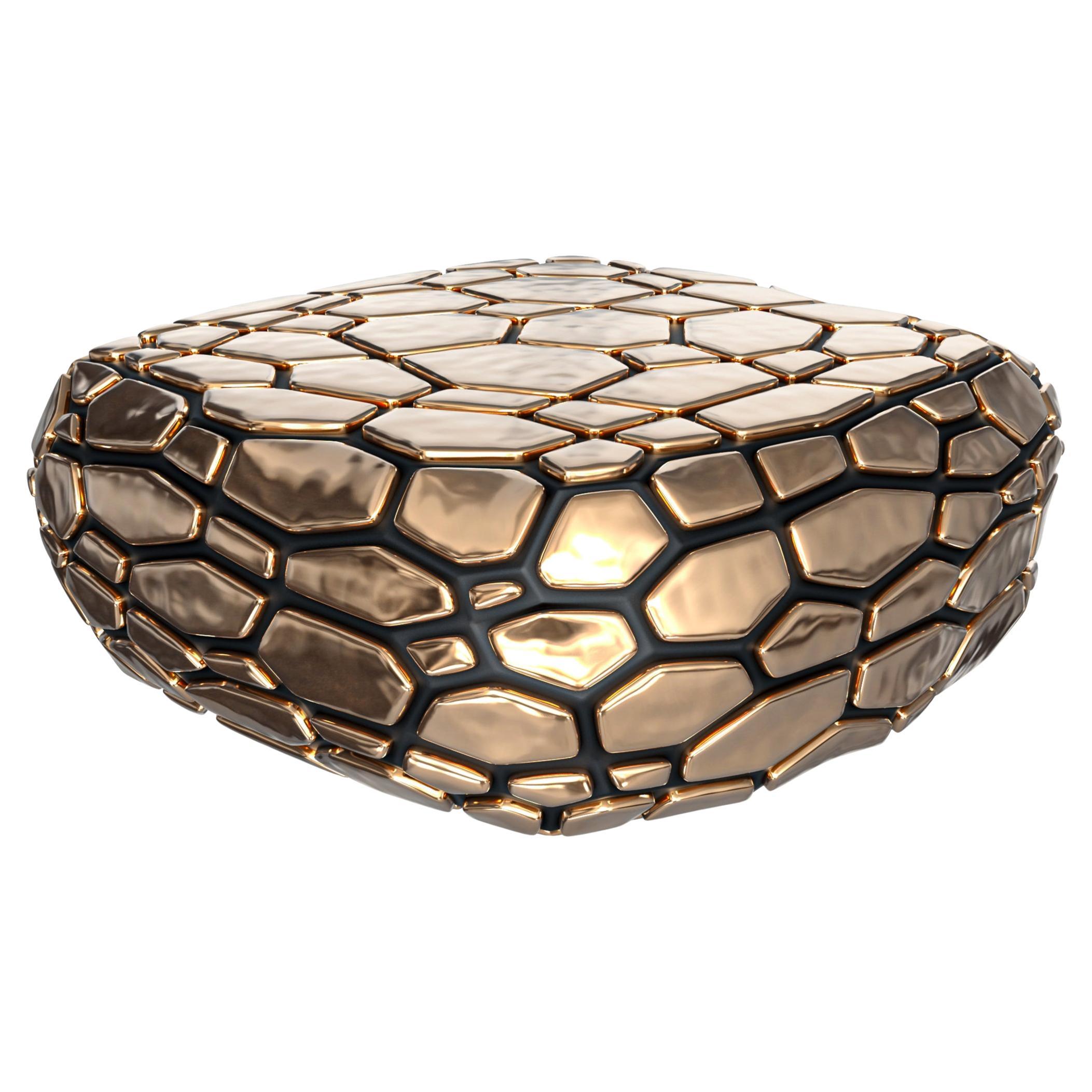 Table basse Cisim, édition limitée 1 sur 1, bronze et acier inoxydable, Istanbul