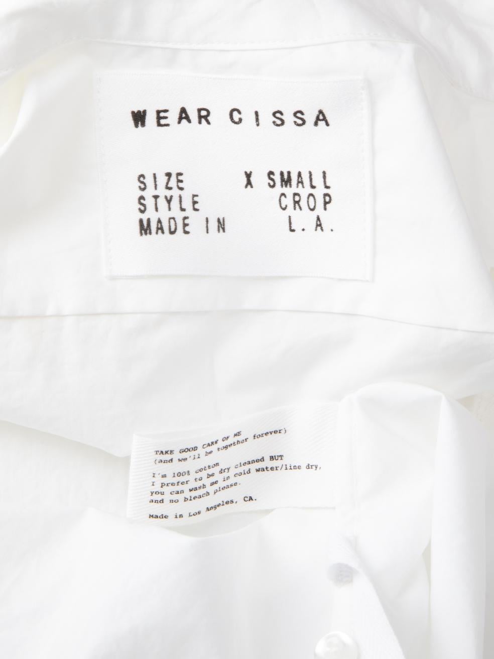 CISSA Camicia asimmetrica bianca The Daily Taglia XS In condizioni ottime a London, GB