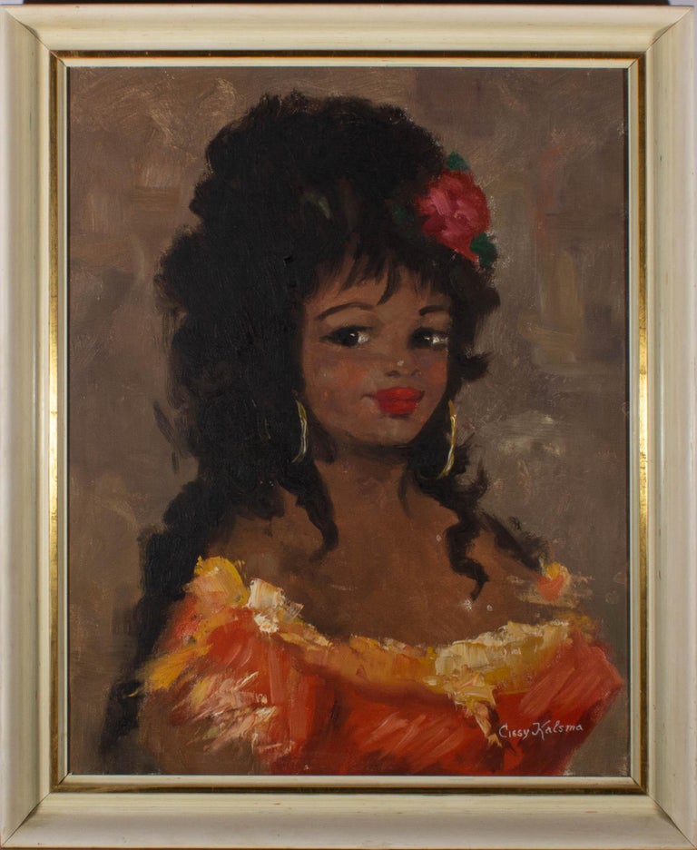 Cissy Kalsma - Cissy Kalsma - 20th Century Oil, Gipsy Girl of Hortobagy,  Hungary For Sale at 1stDibs