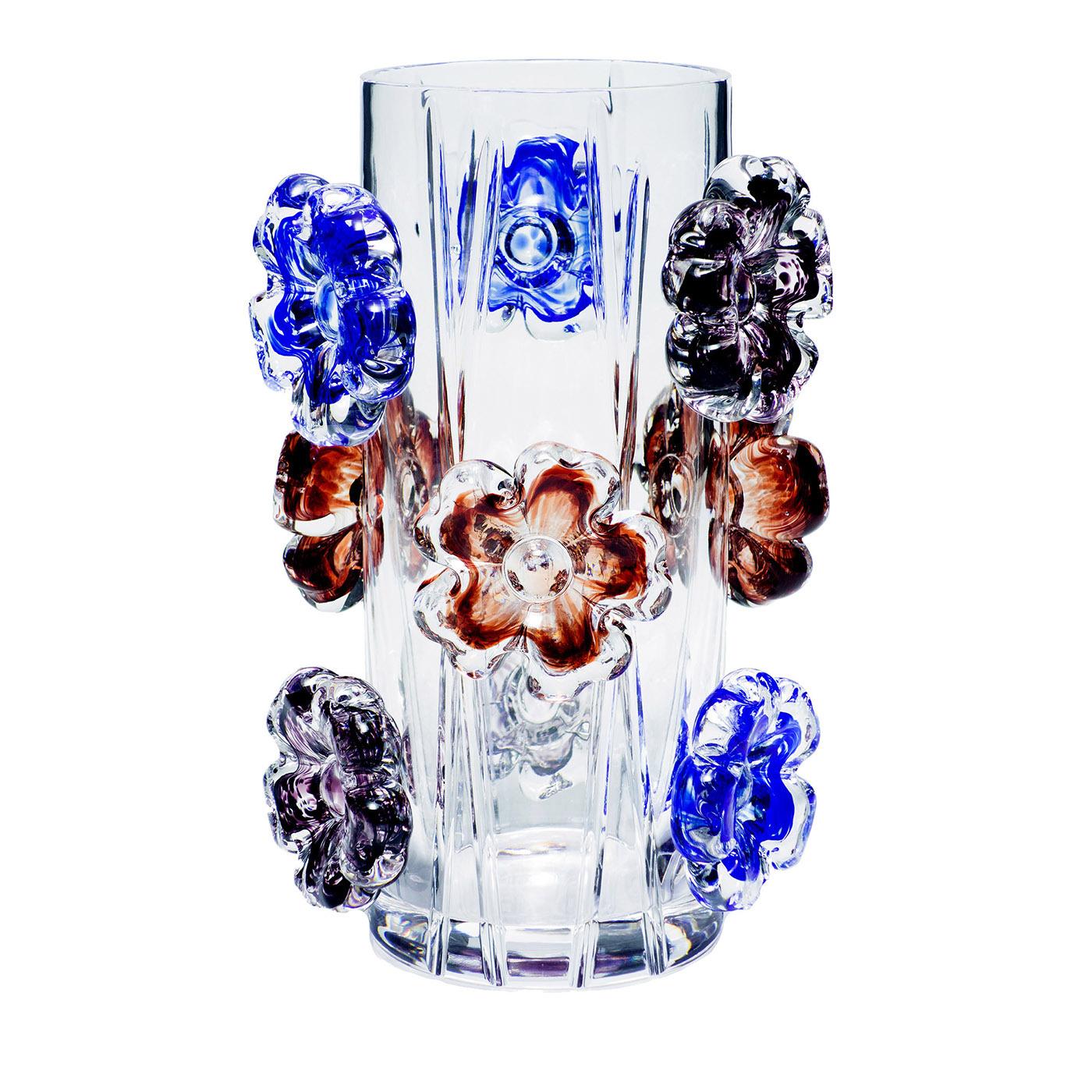 Cistus Eclectic with Assorted Flowers Vase by Mario Cioni & C In New Condition For Sale In Milan, IT