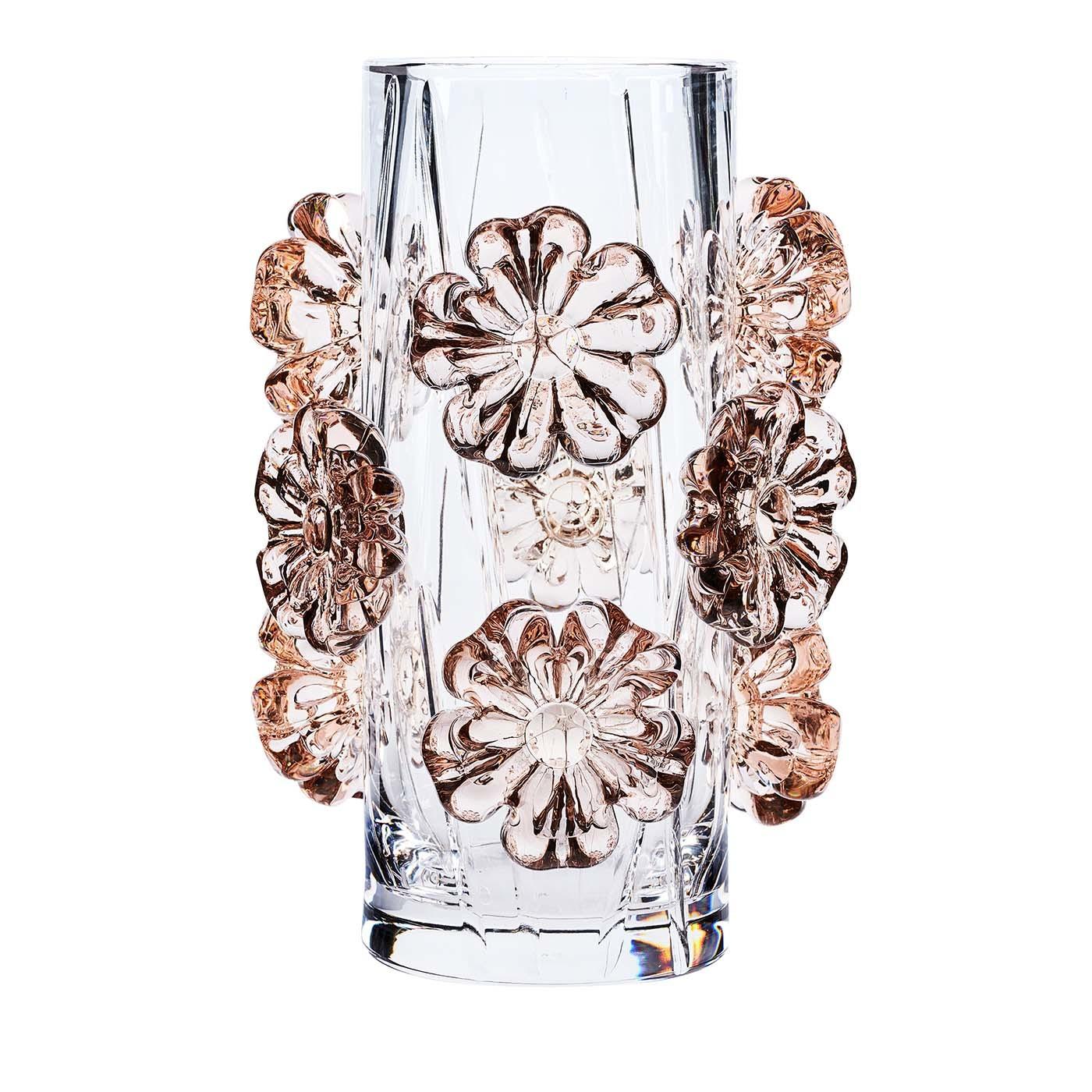 Moderno Vaso di fiori rosa alto Cistus di Mario Cioni in vendita
