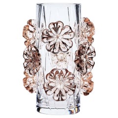 Grand vase à fleurs roses Cistus de Mario Cioni