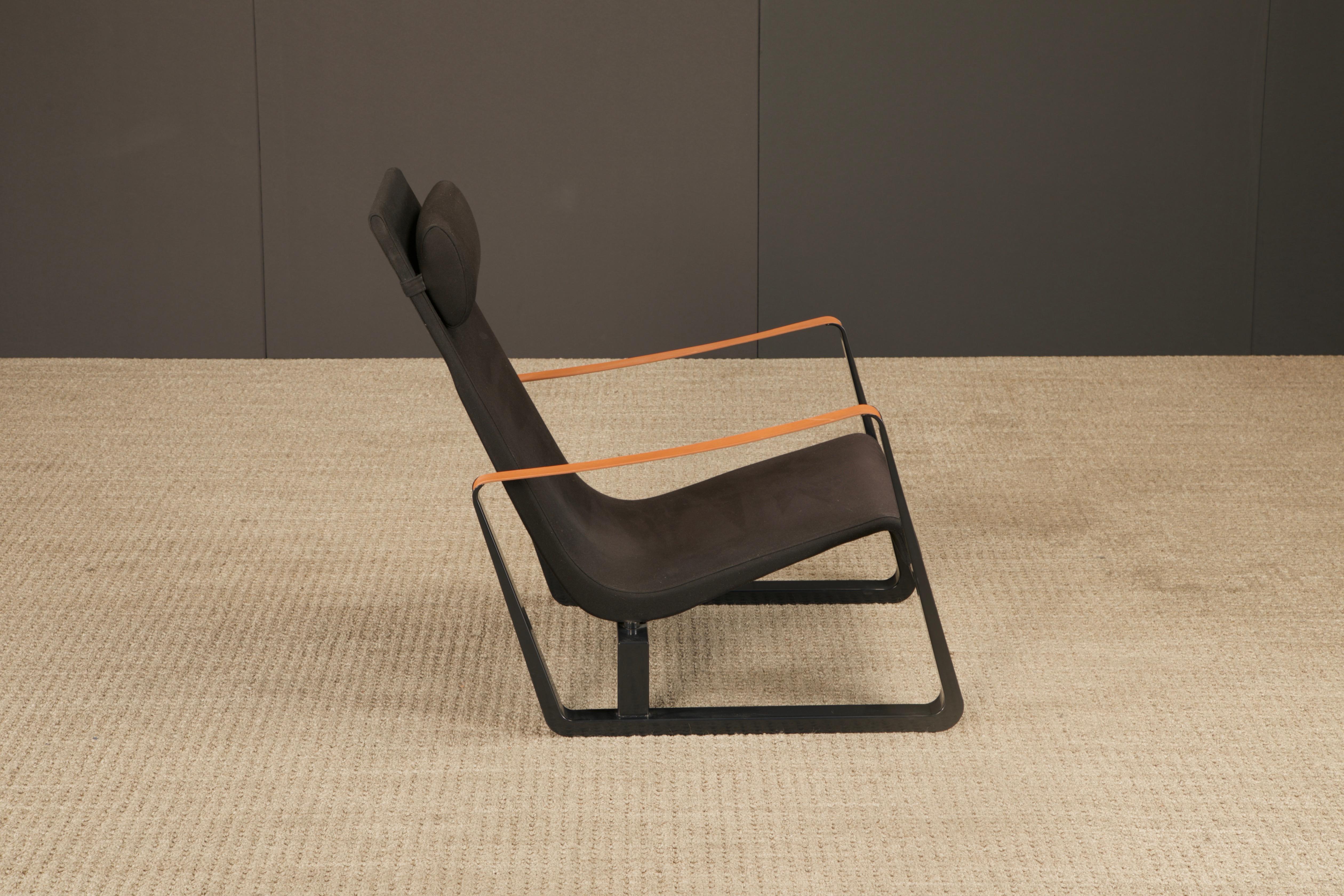 Loungesessel 'Cité' aus Leder und Stahl von Jean Prouvé für Vitra, signiert im Angebot 6