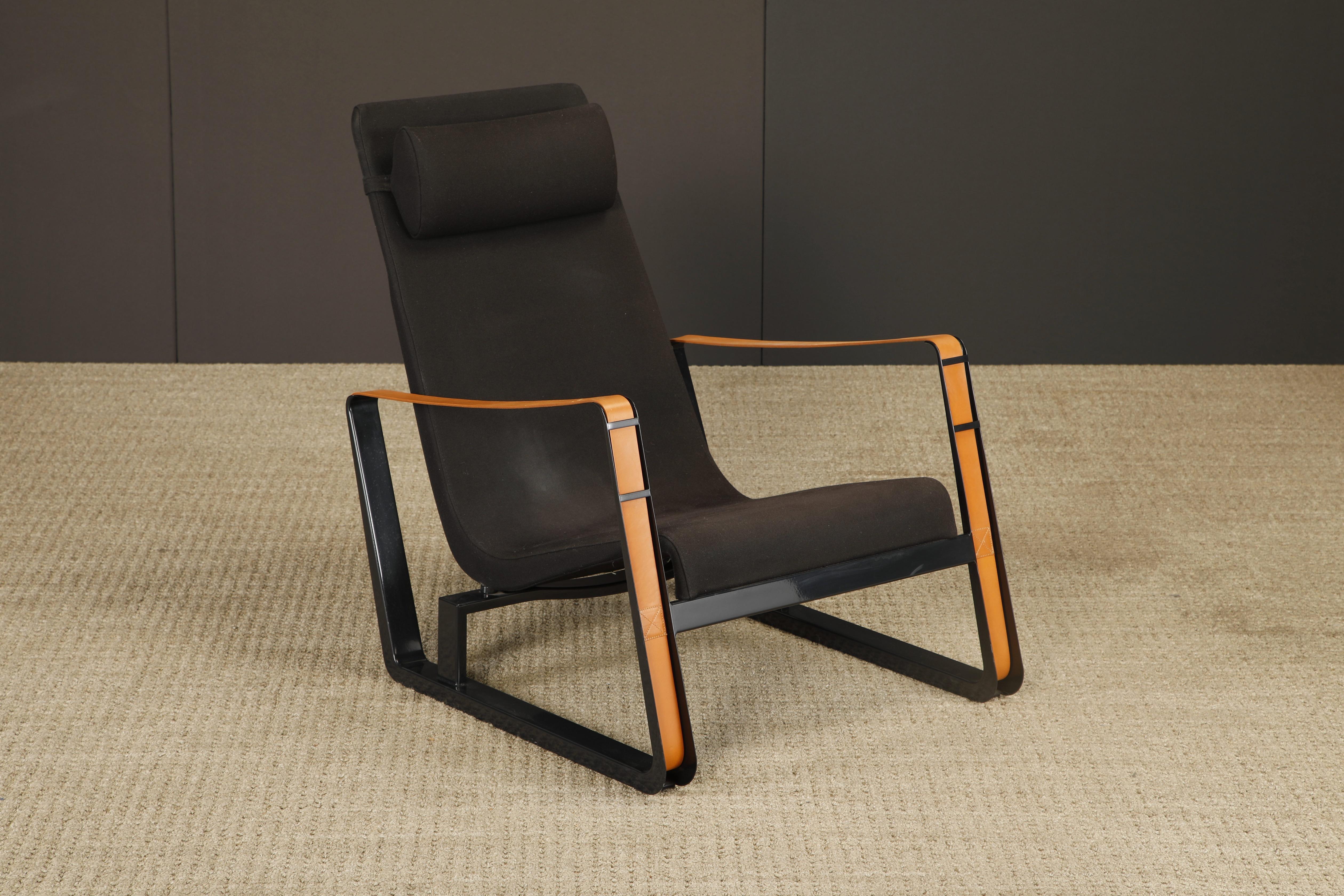 Loungesessel 'Cité' aus Leder und Stahl von Jean Prouvé für Vitra, signiert im Angebot 2