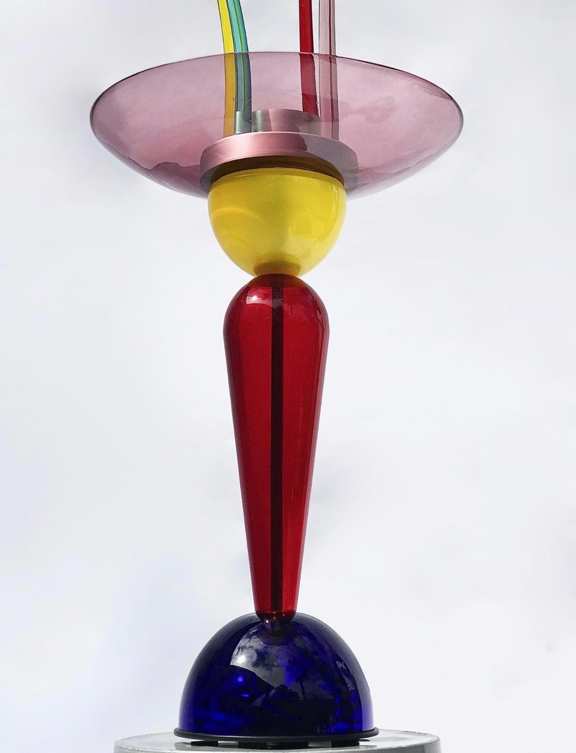 “Citera” Glass Table Lamp by Andrea Anastasio for Artemide In Good Condition For Sale In West Palm Beach, FL