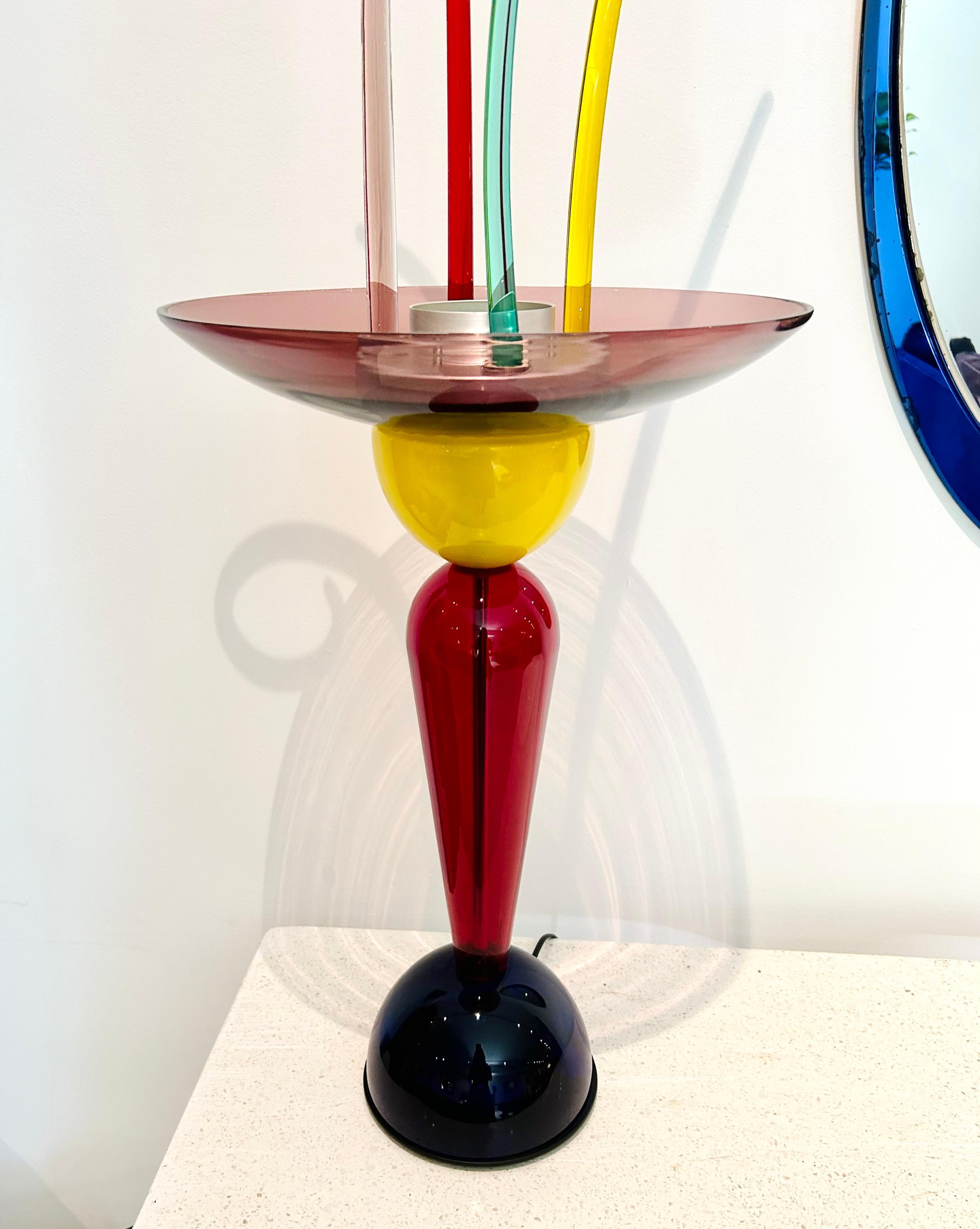 Metal “Citera” Glass Table Lamp by Andrea Anastasio for Artemide For Sale