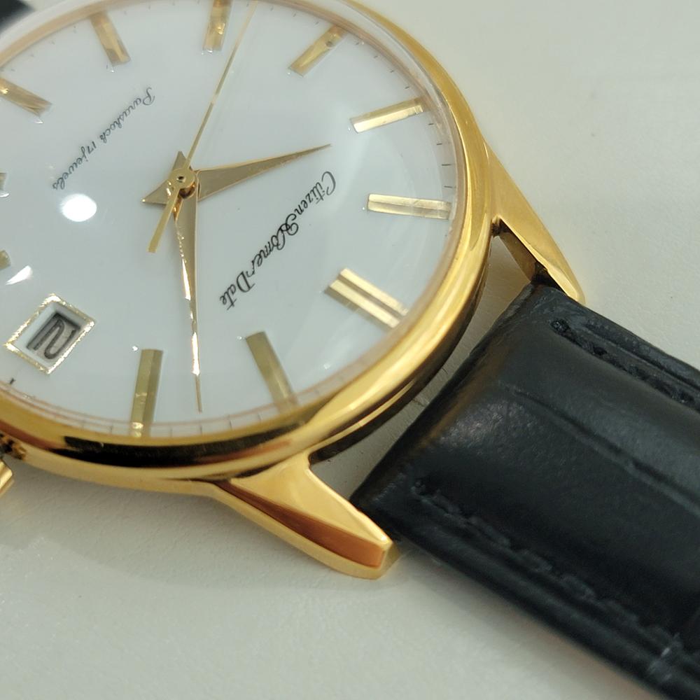 Citizen Homer Date 32mm Parashock con cappuccio in oro Uomo Vento Manuale 1970 NOS RJC212 in vendita 3