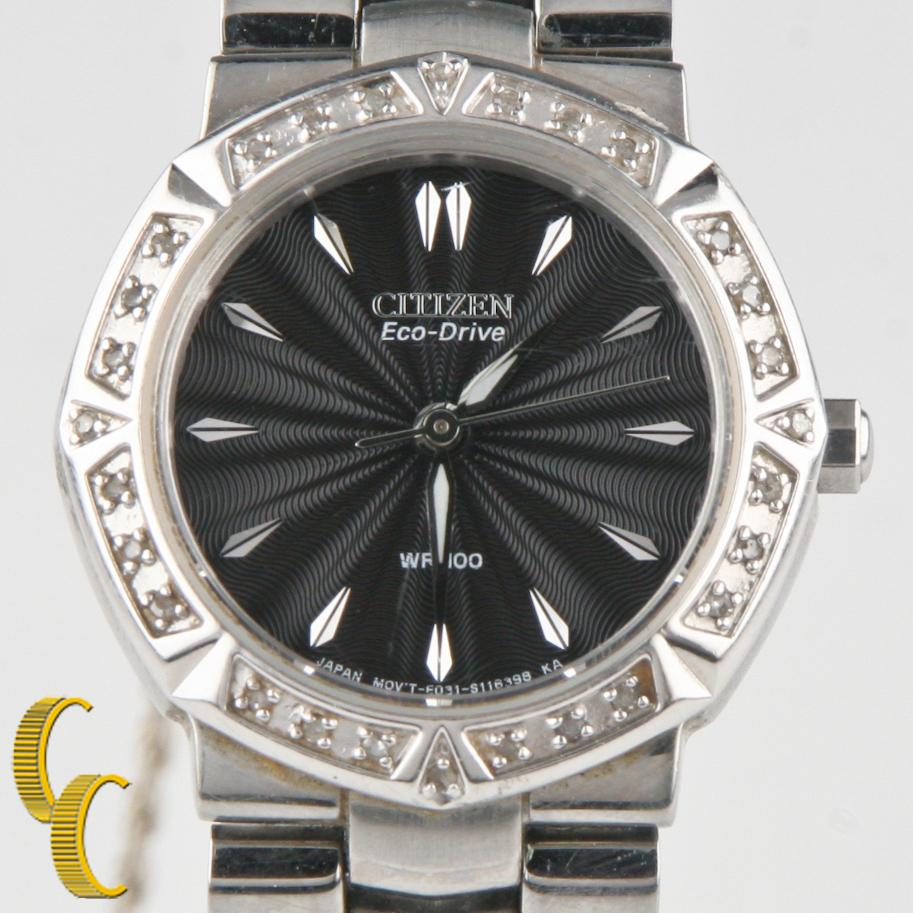Modern Citizen Lady's Stainless Steel Eco-Drive Wrist Watch For Sale