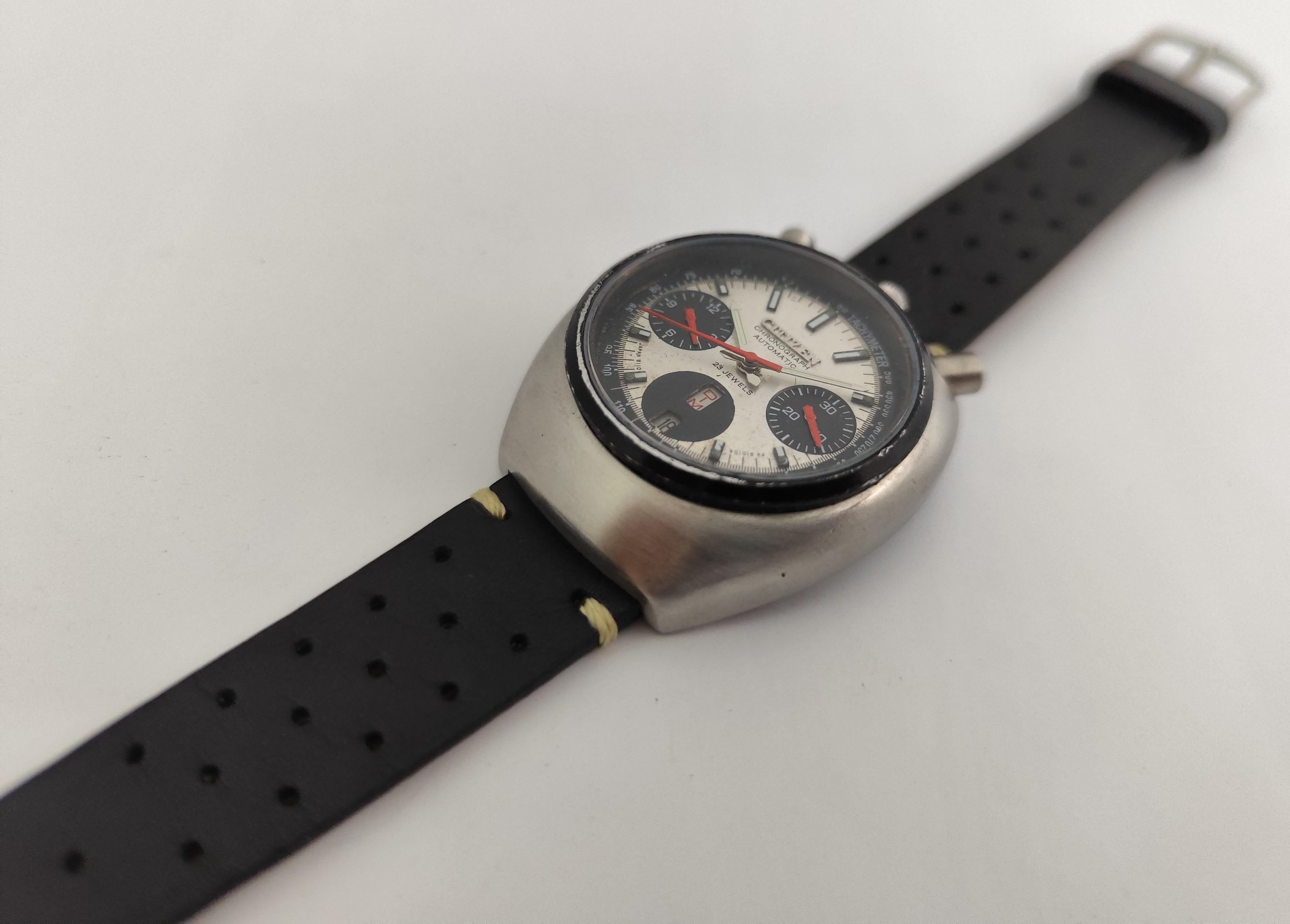 Marchio: Citizen

Model: Panda Bullhead

Numero di riferimento: 67-9020

Paese di produzione: Giappone

Movimento: Automatico

Materiale della cassa: Acciaio inossidabile

Misure : Larghezza della cassa: 38 mm. (senza corona)

Tipo di banda :