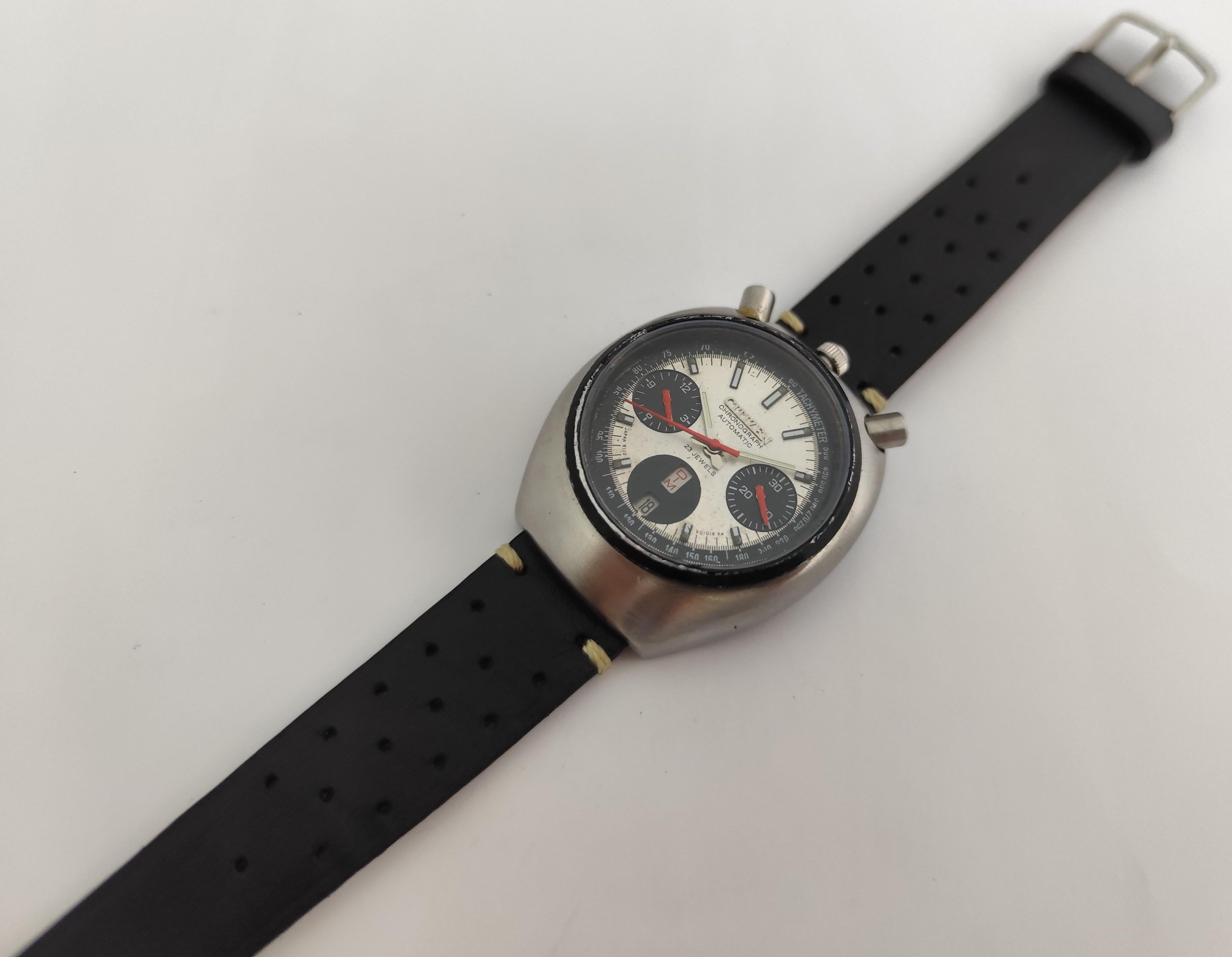 Citizen Panda Bullhead Cronografo Ref. 67-9020 Orologio Uomo Automatico In condizioni buone in vendita a Toronto, CA