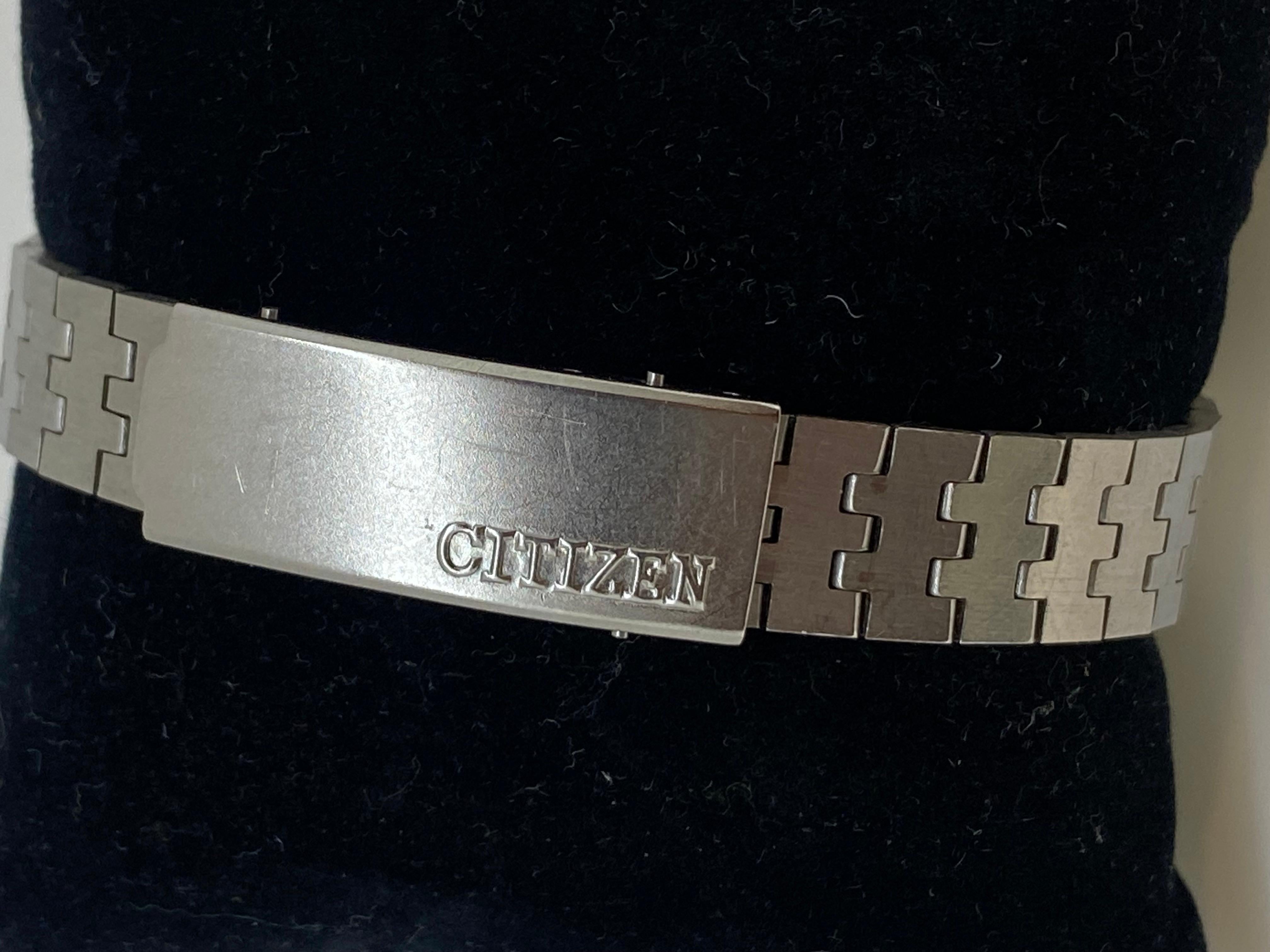 Montre Citizen S/Steel Automatic pour femme 25 mm des années 1970, bracelet d'origine. 1
